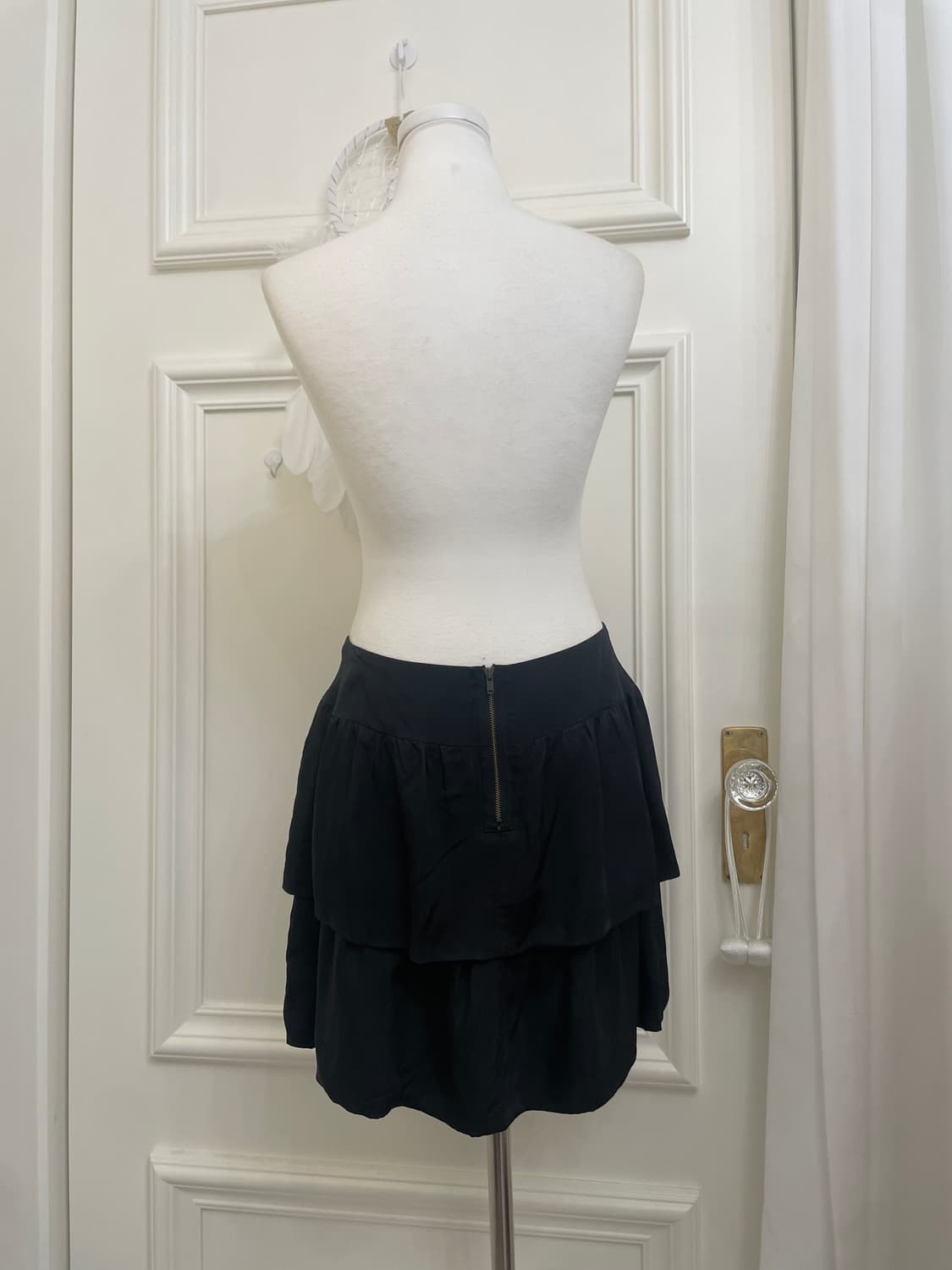 black layered mini skirt(size-M) 상품이미지3