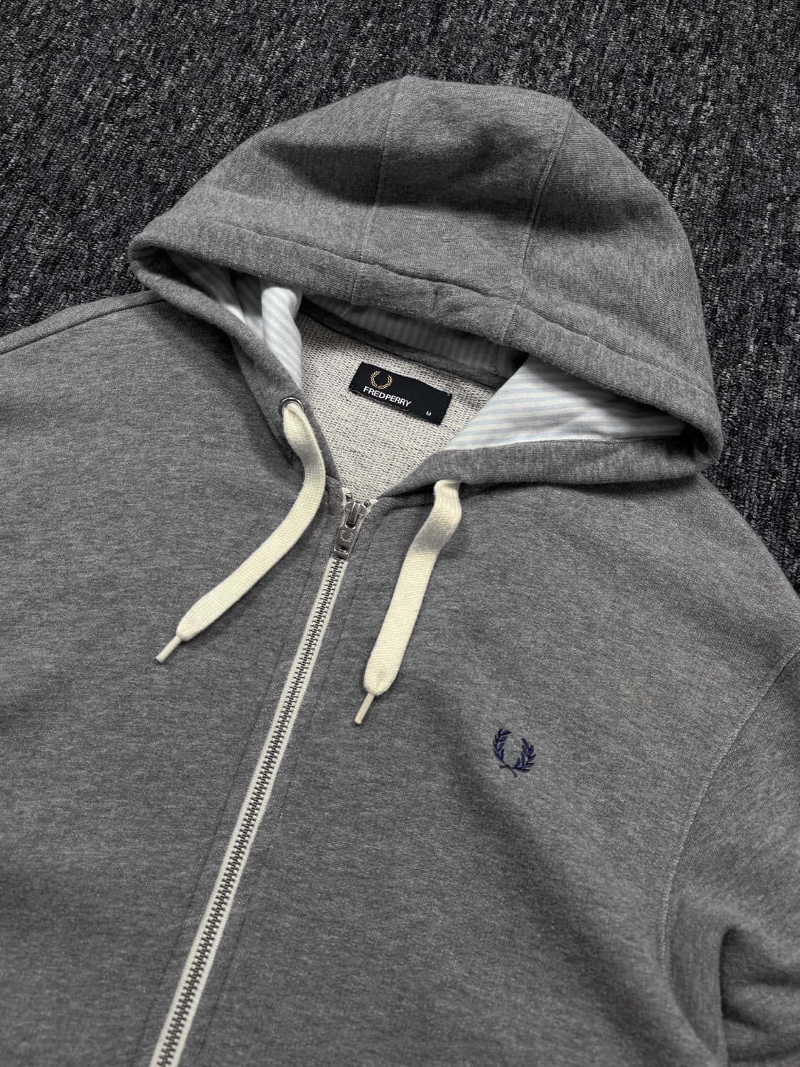 프레드페리 그레이 후드집업 상품이미지5