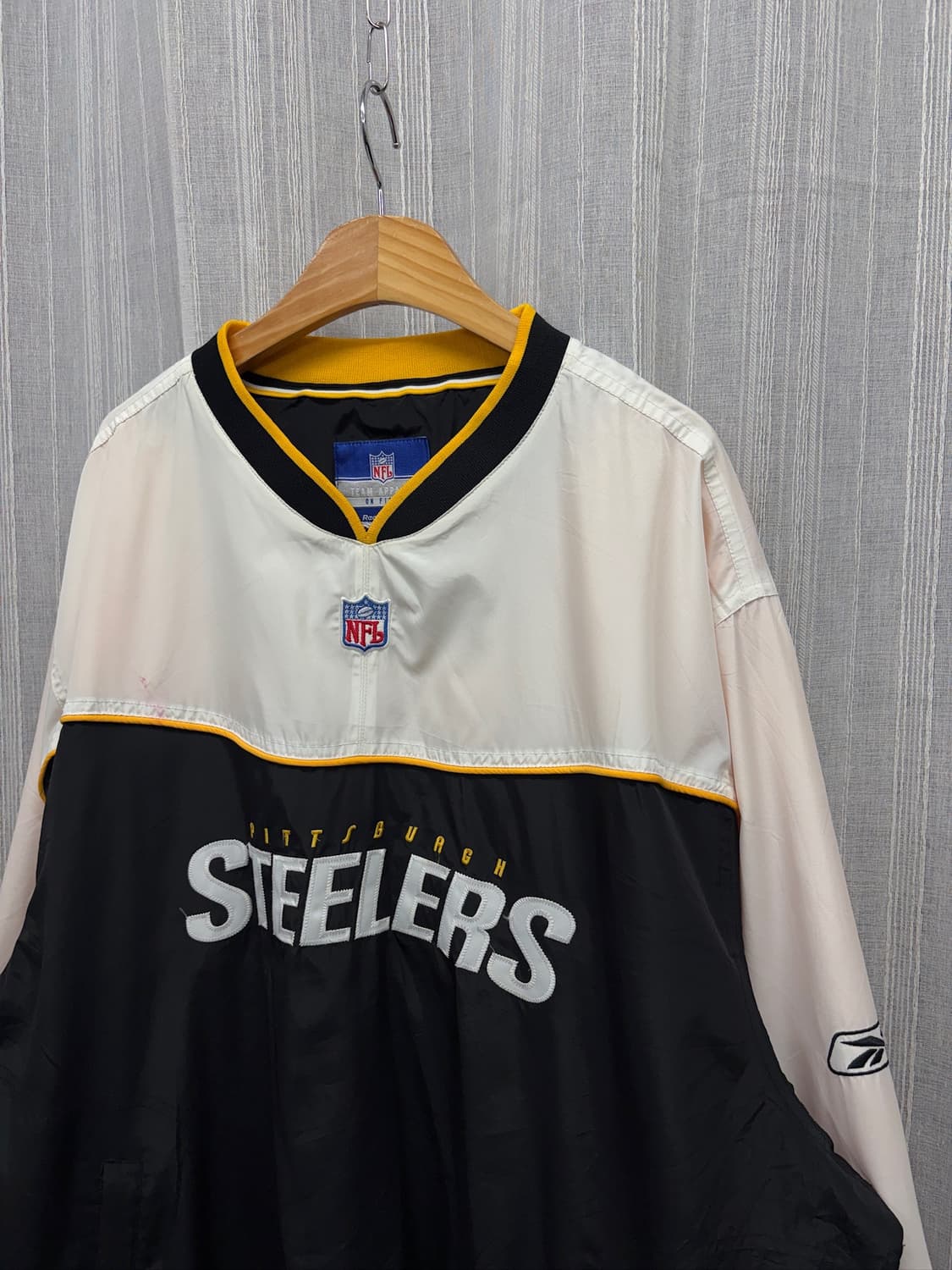 리복 NFL 피츠버그 스틸러스 풀오버 바람막이 웜업 자켓 상품이미지2