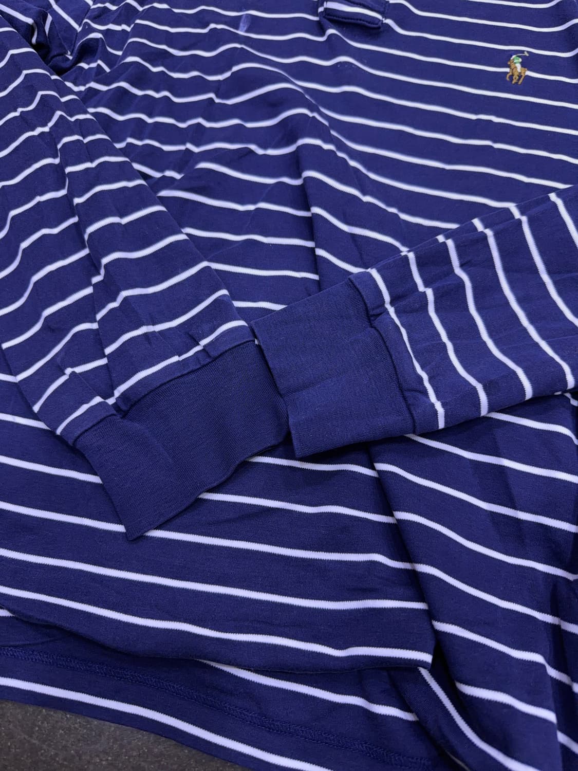 폴로 랄프로렌 스트라이프 긴팔 카라티 커스텀 슬림핏 네이비 L 상품이미지7