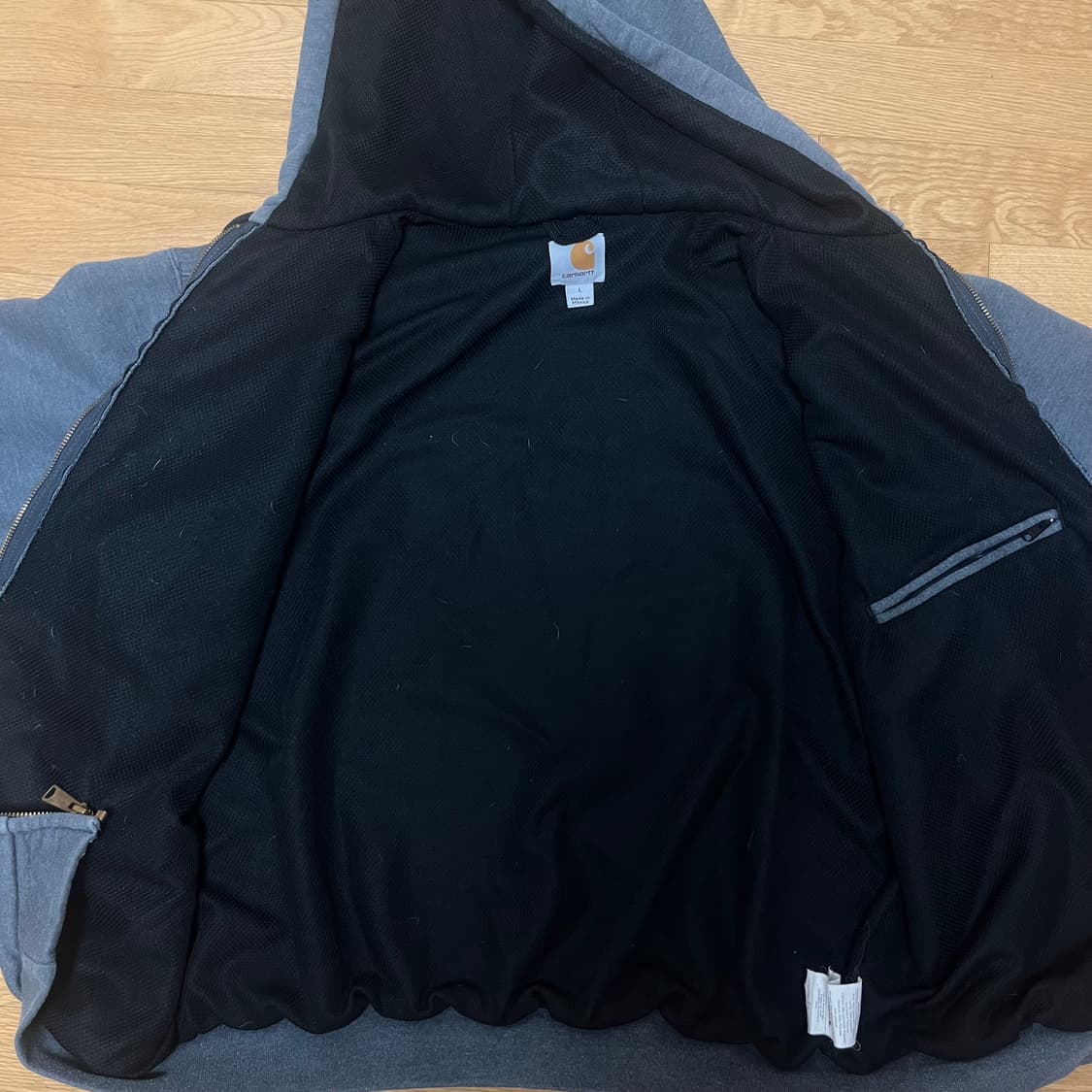 [L] 00s 빈티지 칼하트 J149 써멀 후드집업 CHH 상품이미지4