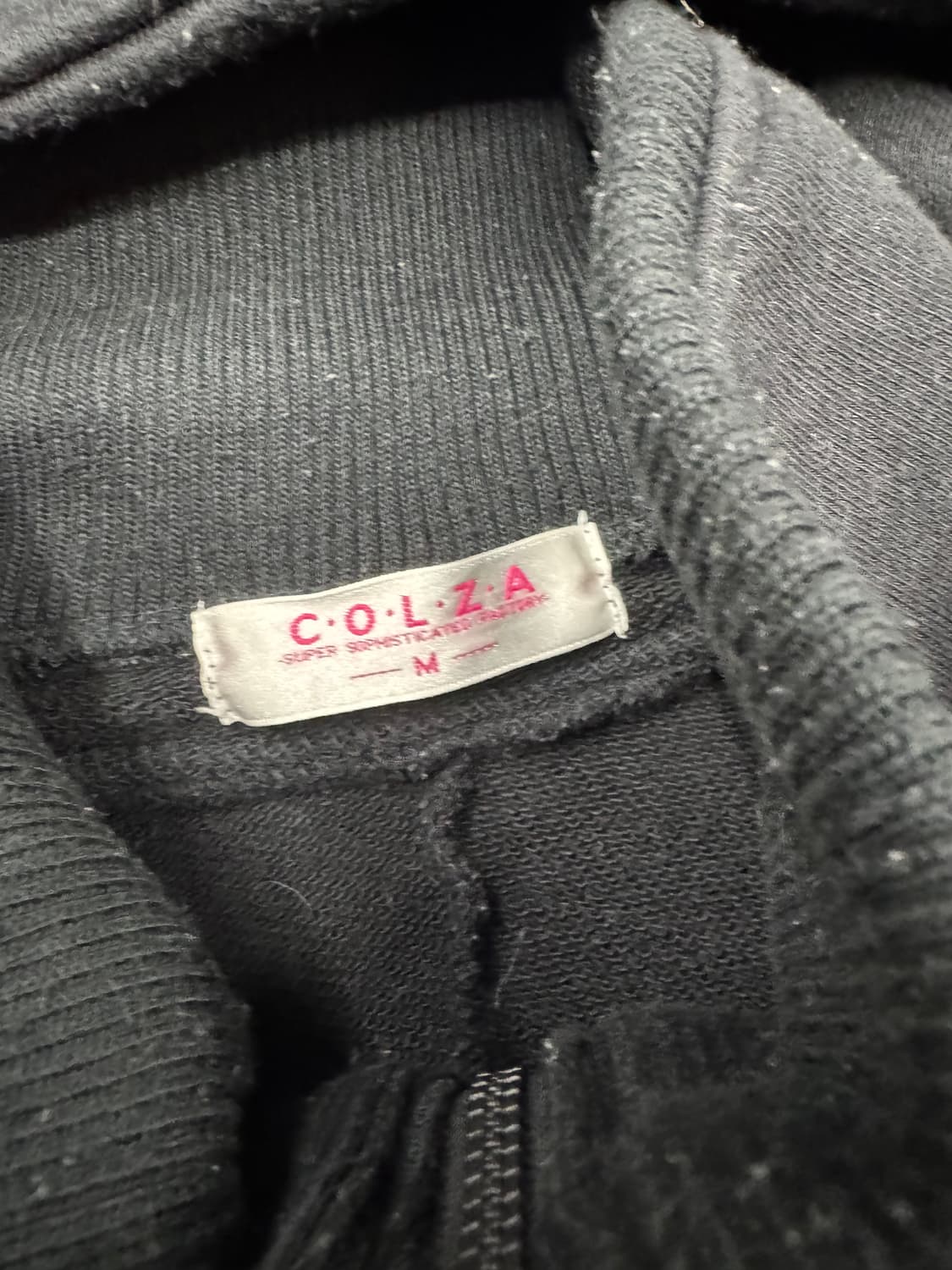 M)COLZA 빈티지 여성 니트 레이어드 후드집업 상품이미지5