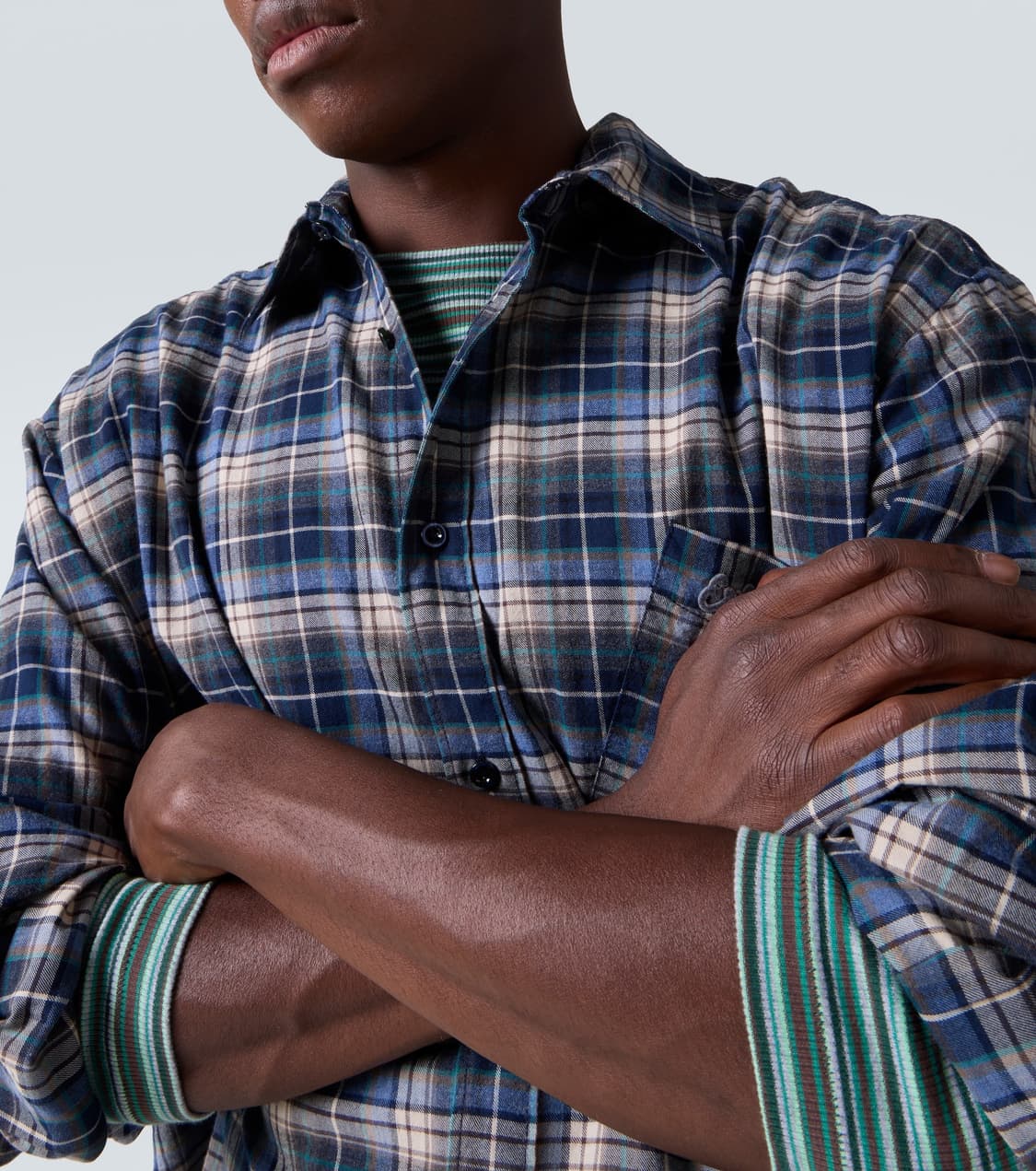 [M]이알엘 ERL 25fw BLUE PLAID 체크 셔츠 상품이미지4