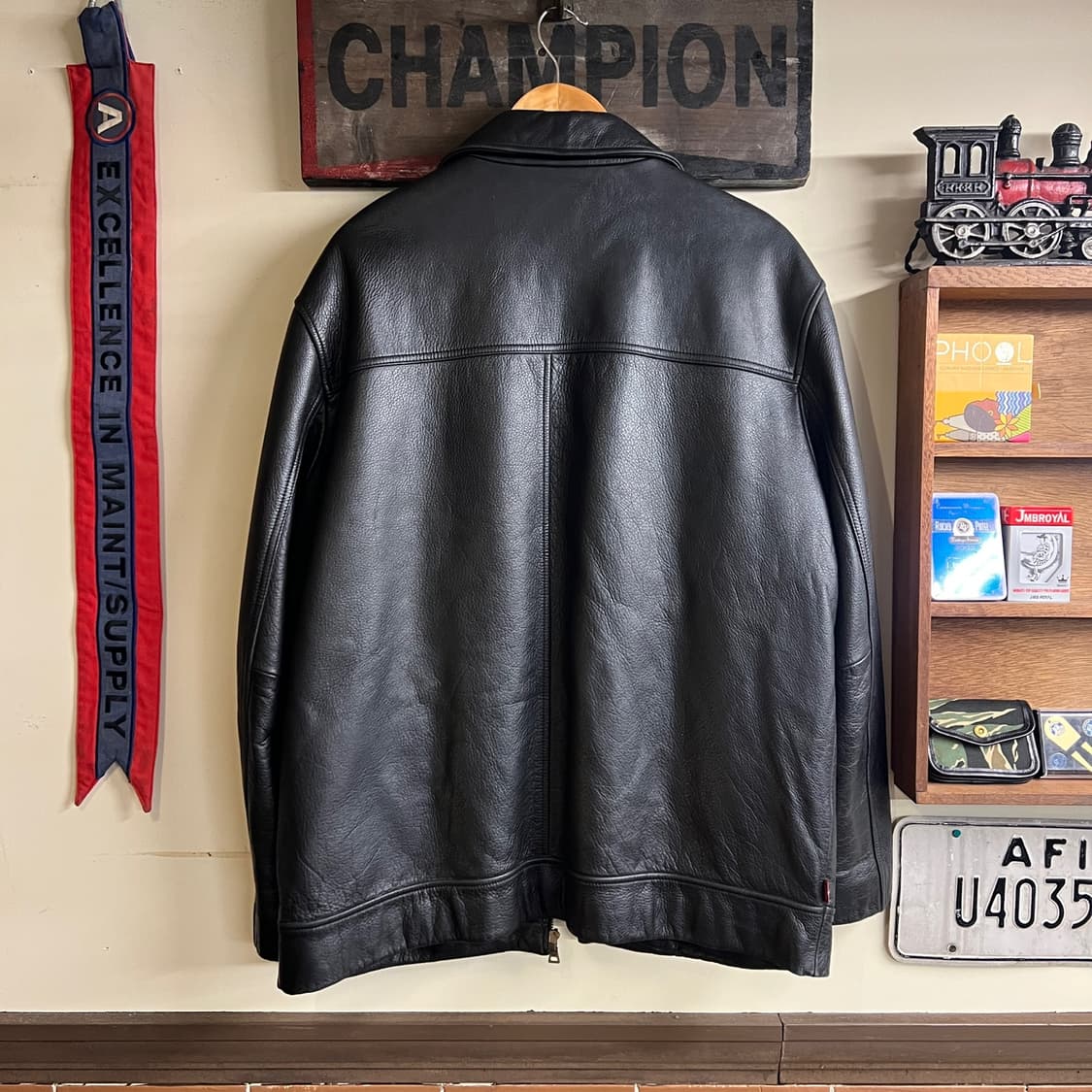 Levis Cow Skin Leather Jacket Black 상품이미지6