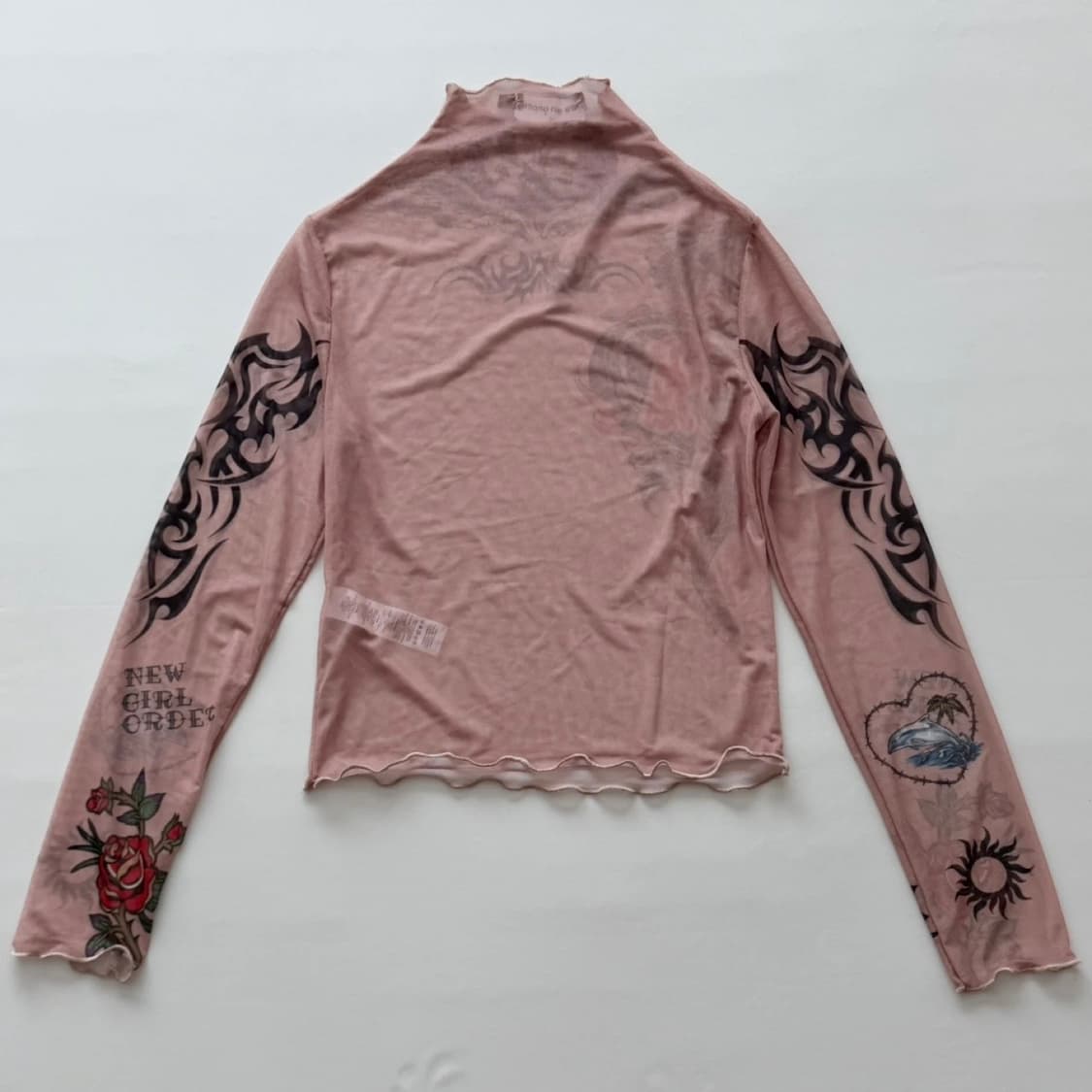 NEW girl ORDER 타투 시스루 티 / 메쉬 탑 상품이미지3