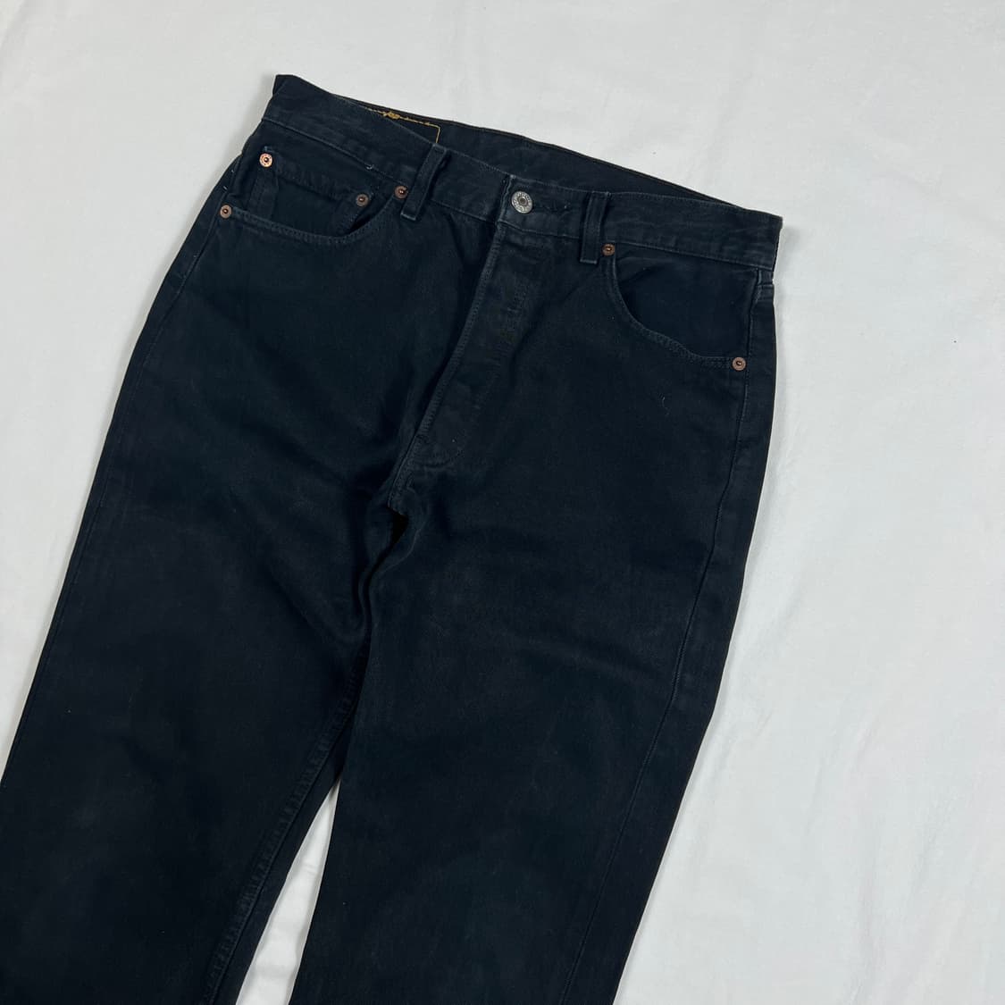 90’s 리바이스 levis europe 501 블랙데님팬츠 바지 상품이미지3