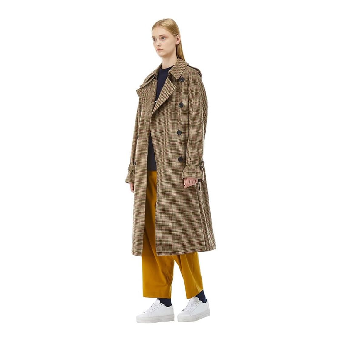 (44)여성 톰보이 빈티지 클래식 체크 트렌치코트  상품이미지8