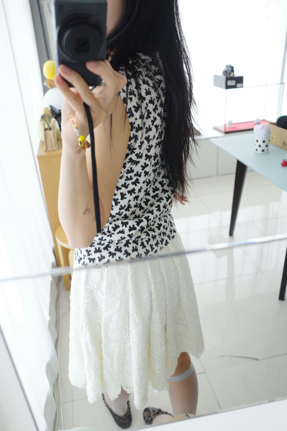 Lace pleated skirt 상품이미지3