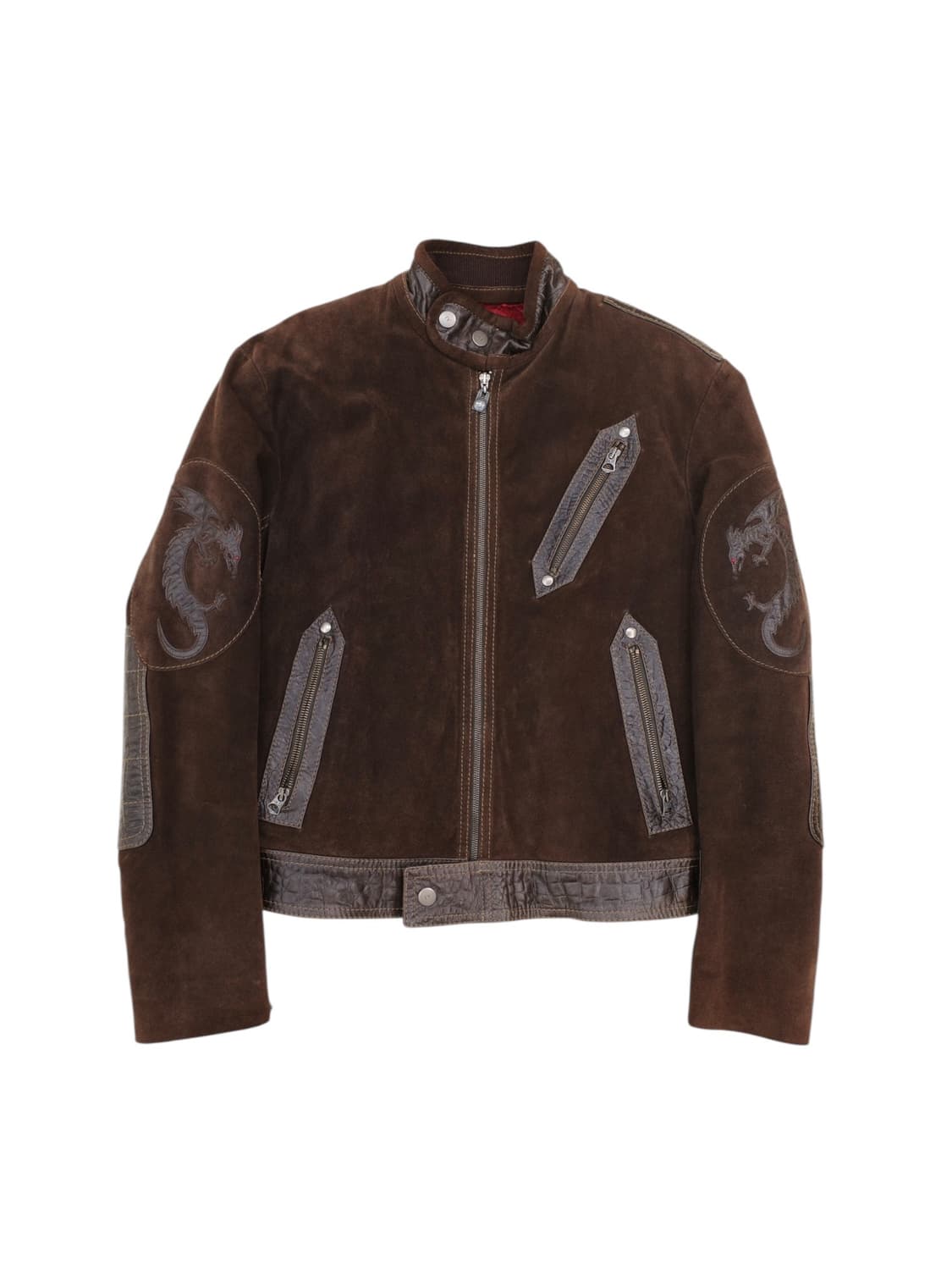 00‘s 알마니 진스 드래곤 레더 자켓 상품이미지1