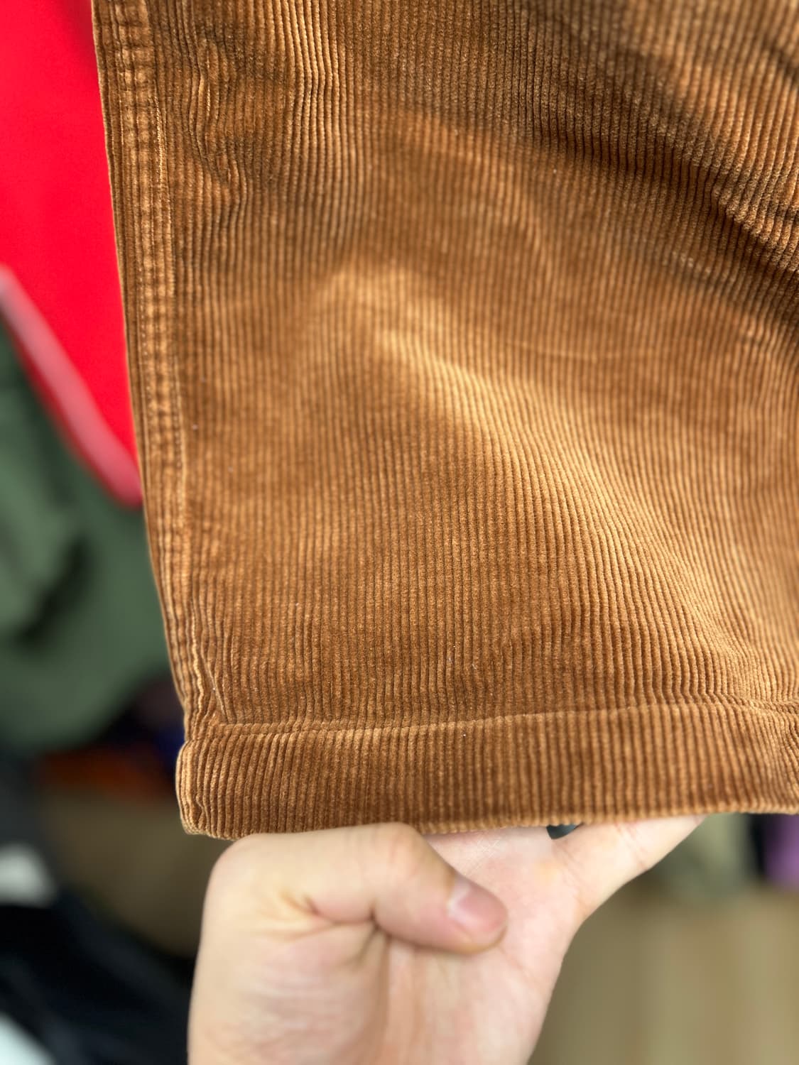 SASSAFRAS 사사프라스 오렌지 브라운 코듀로이 팬츠 M 상품이미지5