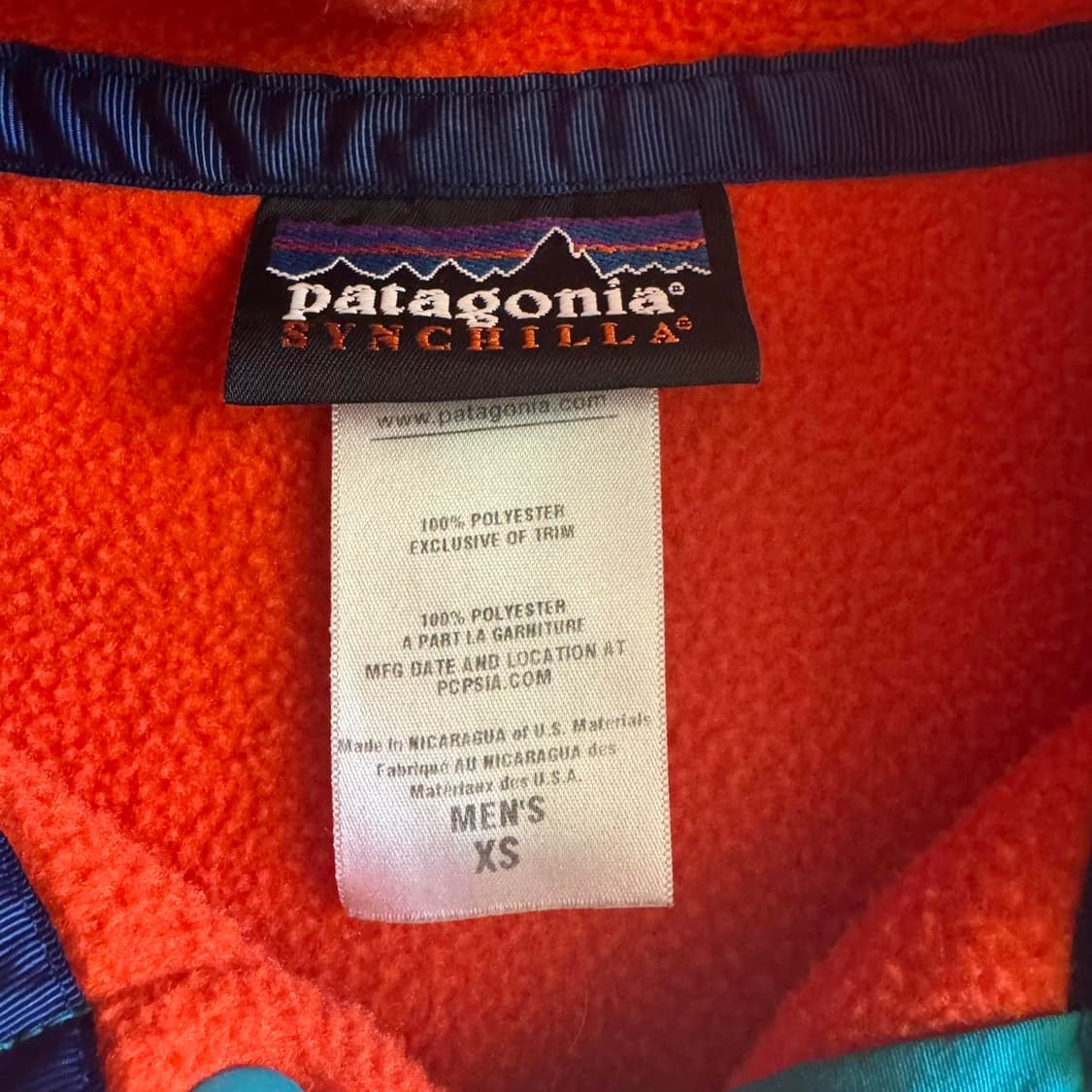 10s 파타고니아 신칠라 스냅-T 오렌지/터콰이즈 상품이미지3