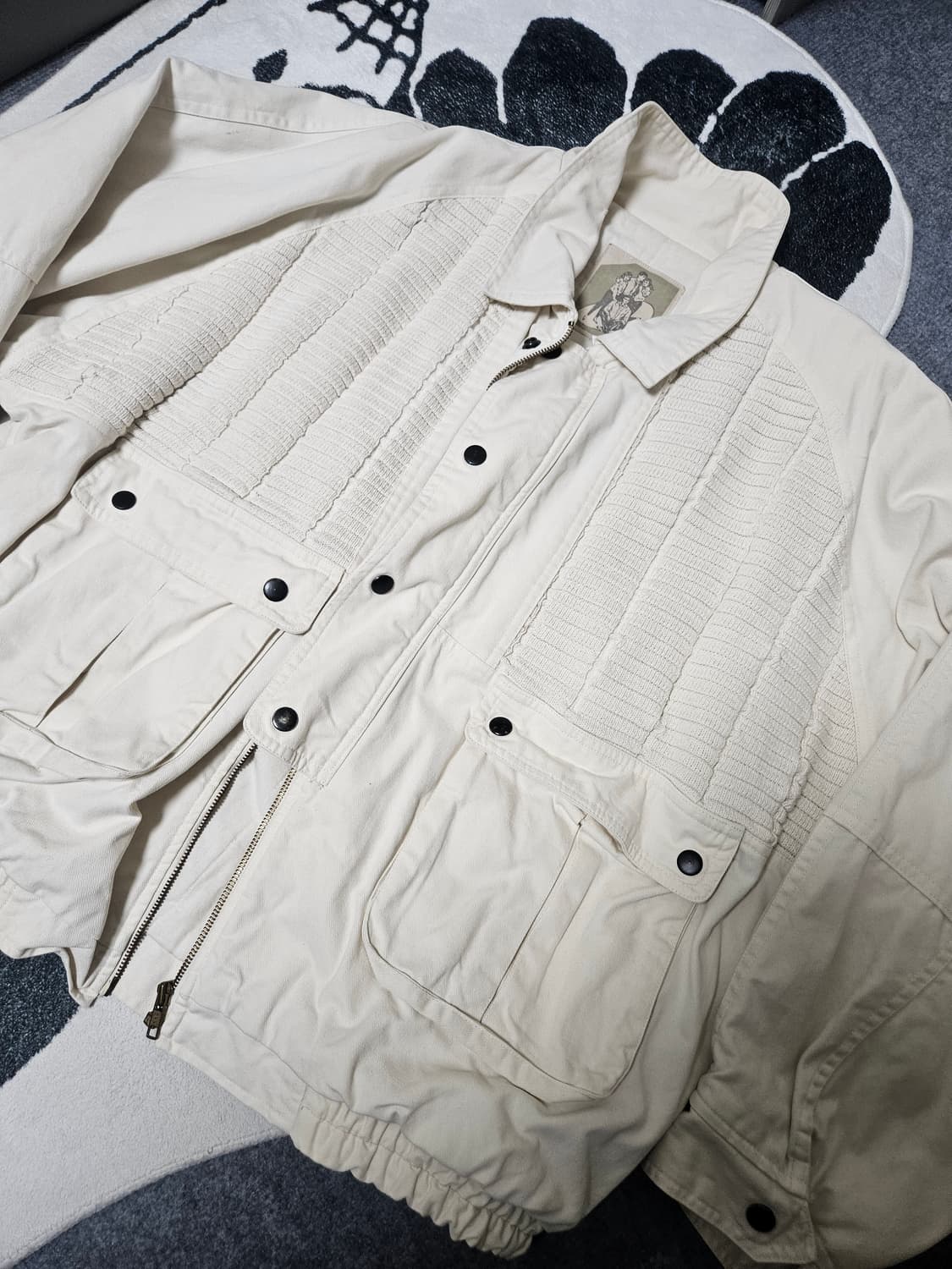 일본 빈티지 빅포켓 히든지퍼 누빔 코튼 캐주얼 자켓 상품이미지5