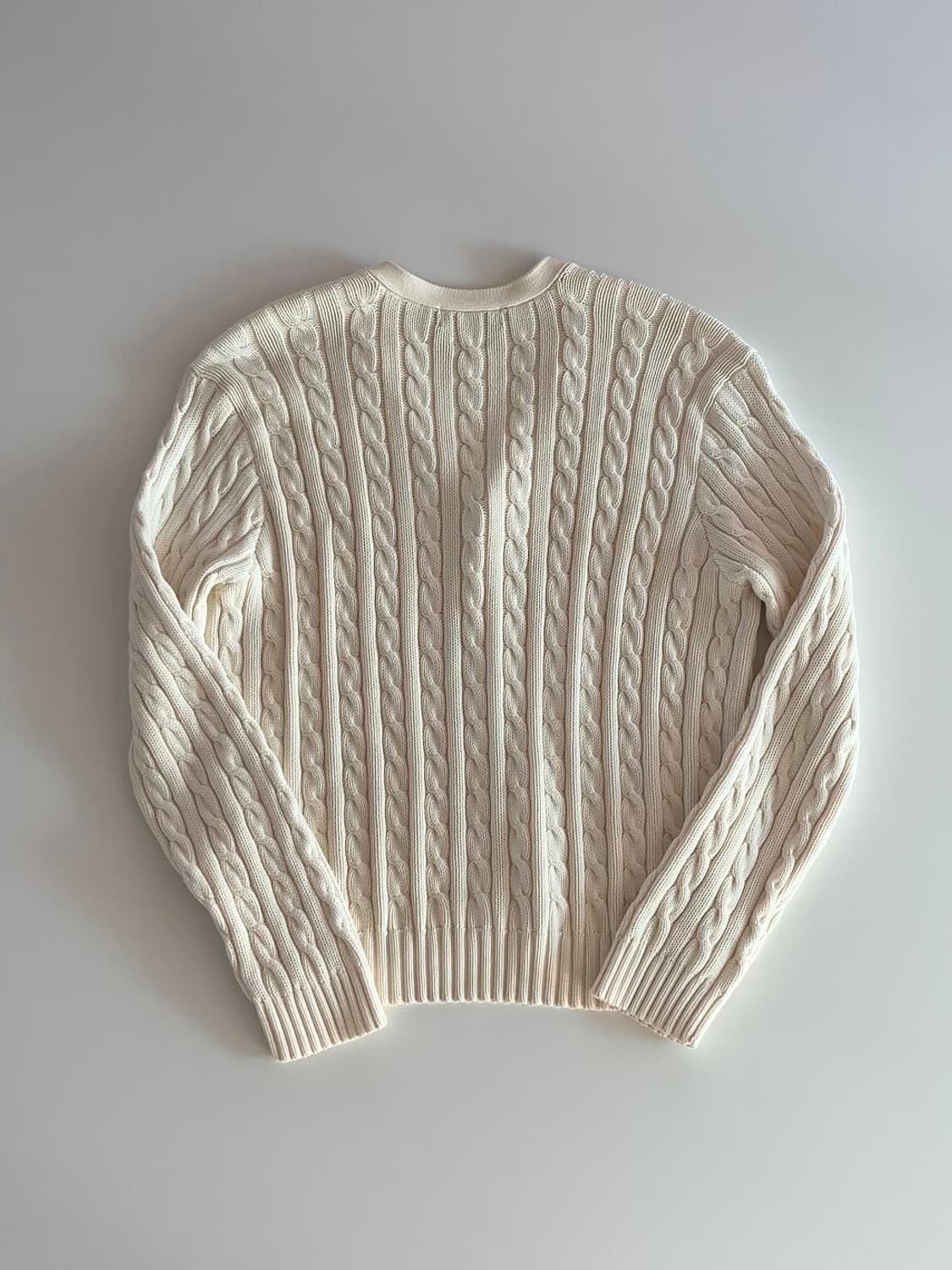 폴로 랄프로렌 아이보리 케이블 니트 가디건 L 상품이미지5