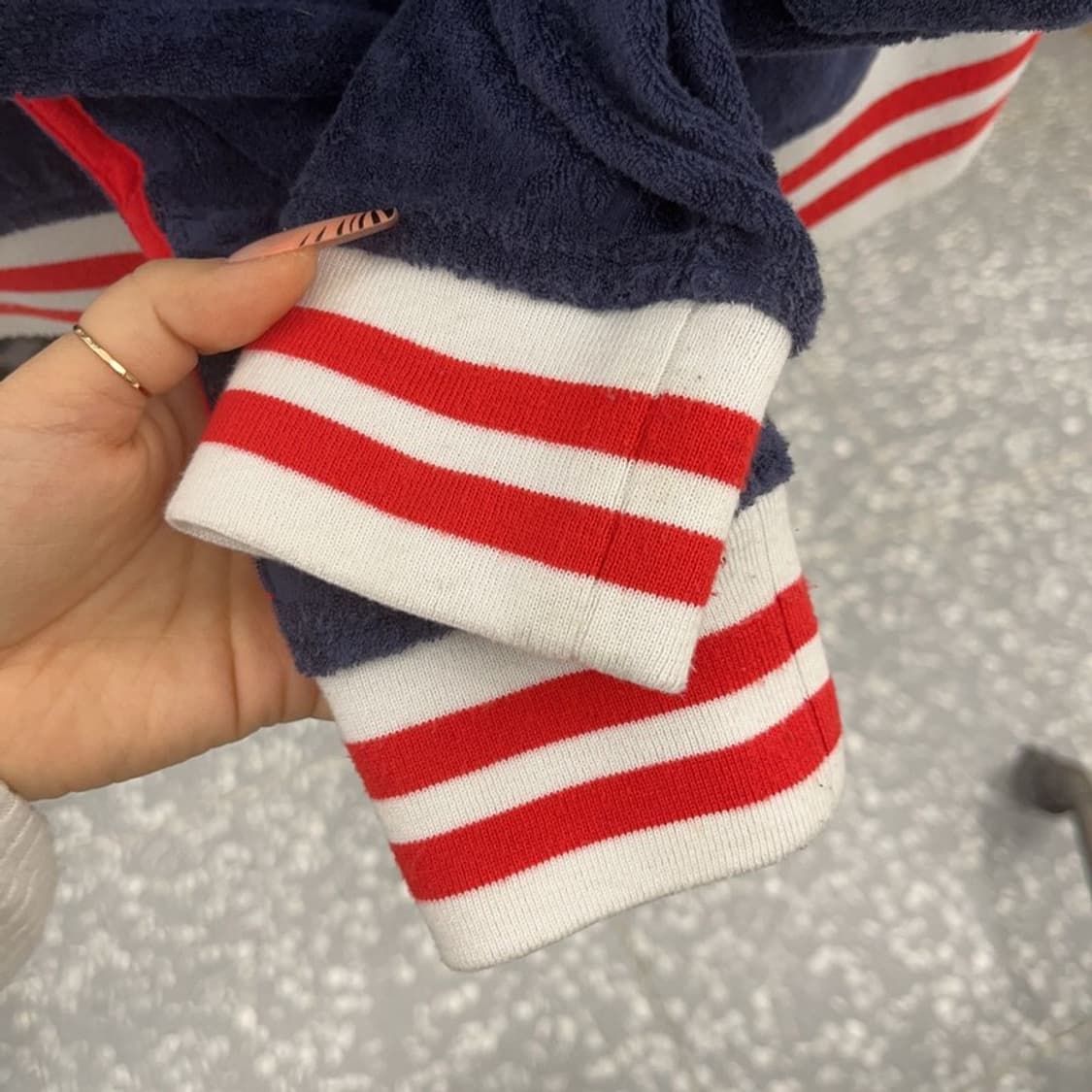 챔피온 올드스쿨 크롭 테리 번아웃 벨벳 집업 S C08223 상품이미지7