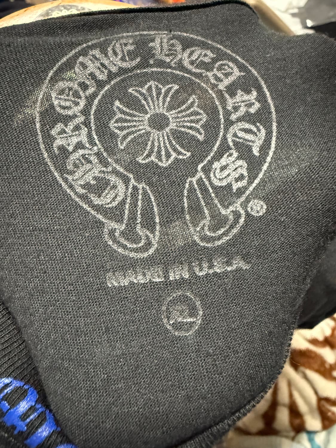 크롬하츠 / 넥 스크립트 블랙 블루 롱슬리브 / XL 상품이미지5