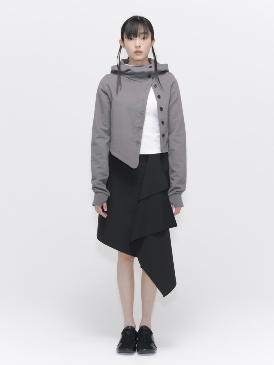 미세키서울 Draped midi skirt pants SET BLACK 상품이미지5
