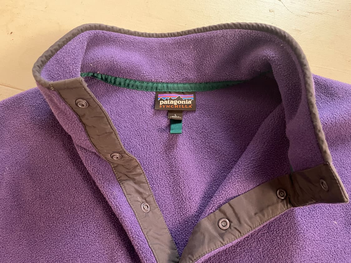 95FW 파타고니아 빈티지 신칠라 스냅-T 퍼플 터쿼이즈 플리스 상품이미지4