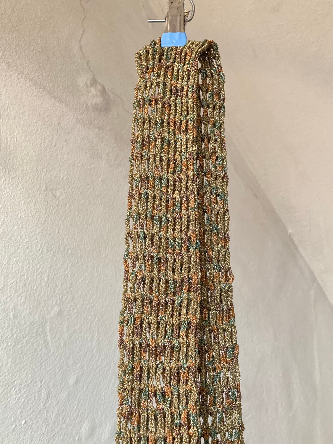 에스닉 카키 반짝이 숏 머플러 상품이미지2