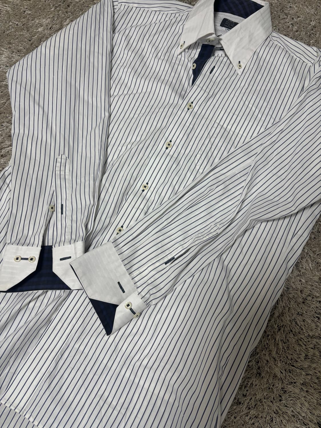 일본판 브릭하우스 스트라이프 셔츠 105-110 상품이미지2