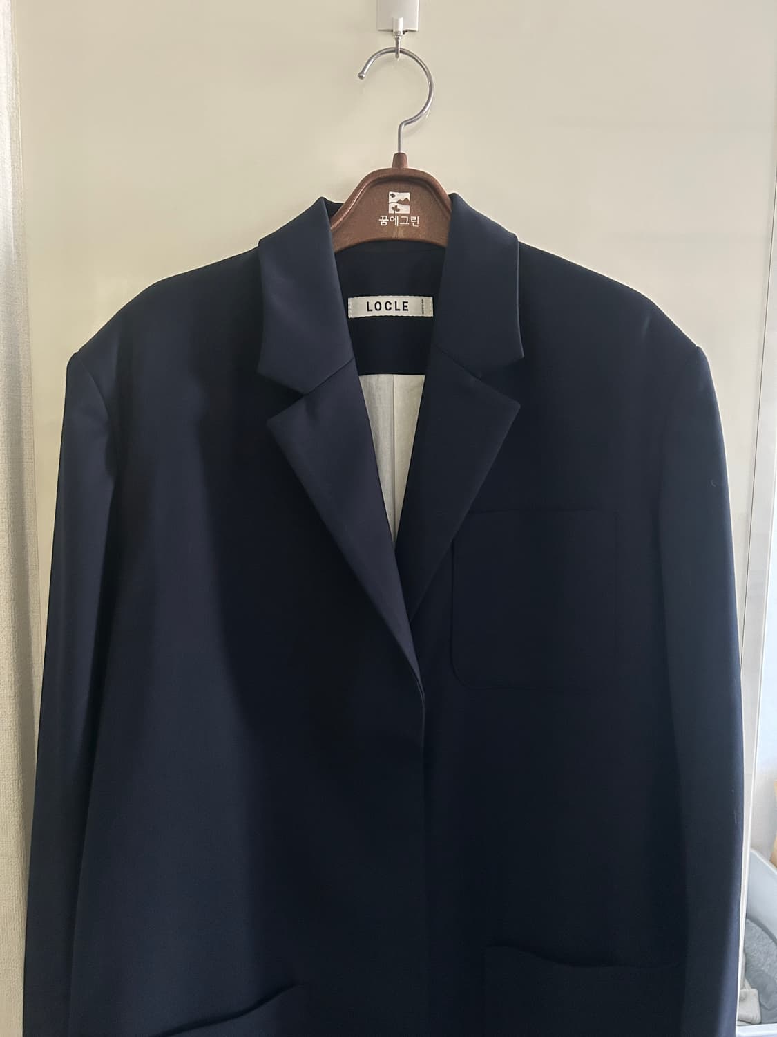 로우클래식 locle  루즈 롱 자켓 네이비 상품이미지2