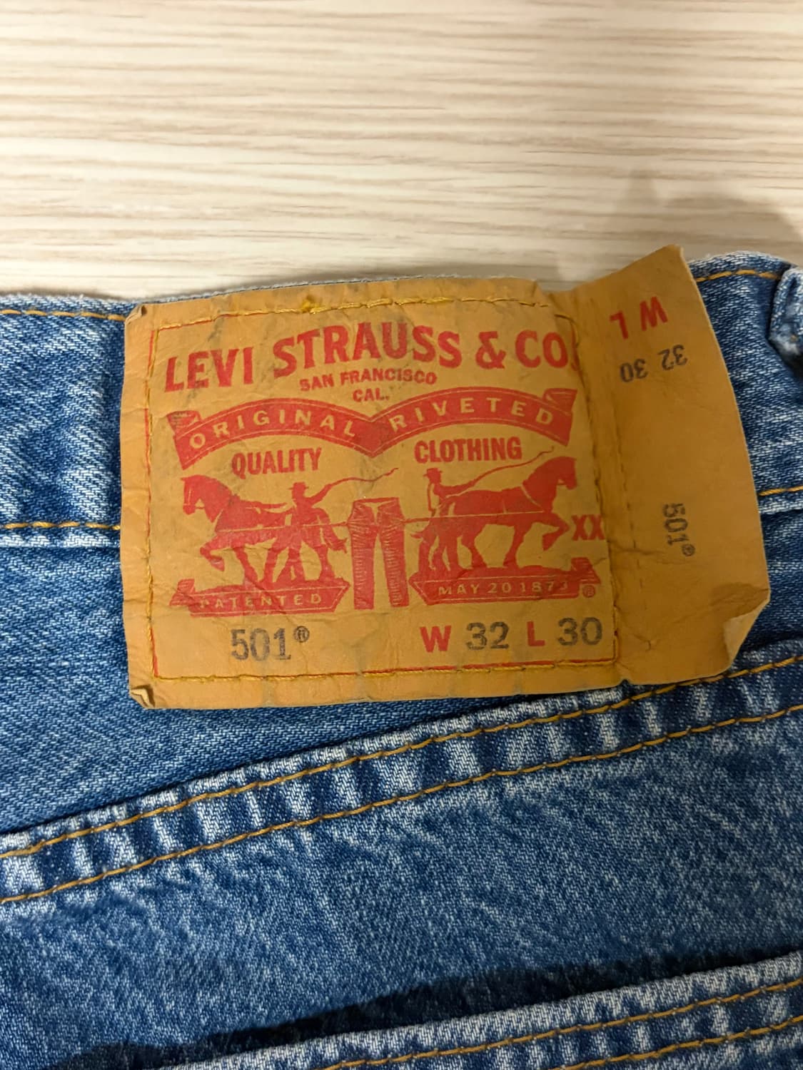리바이스 501 미디엄 인디고 W 32 L 30 상품이미지4