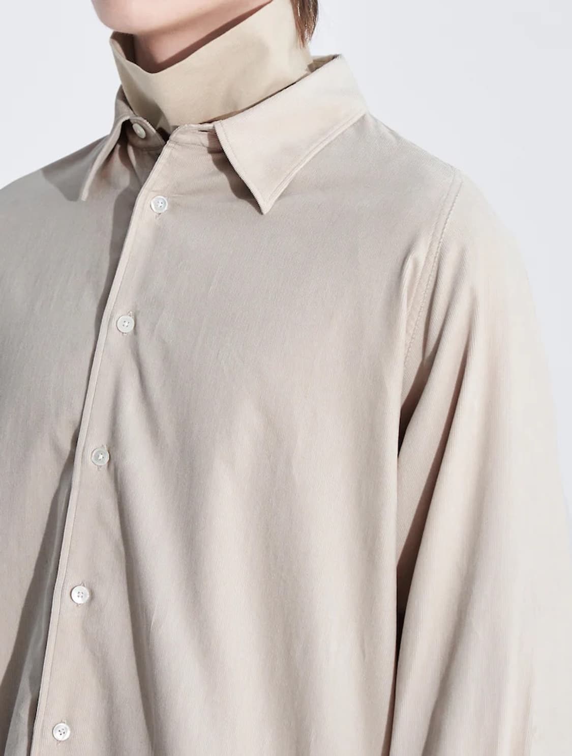 오라리 셔츠 코듀로이 베이지 상품이미지4