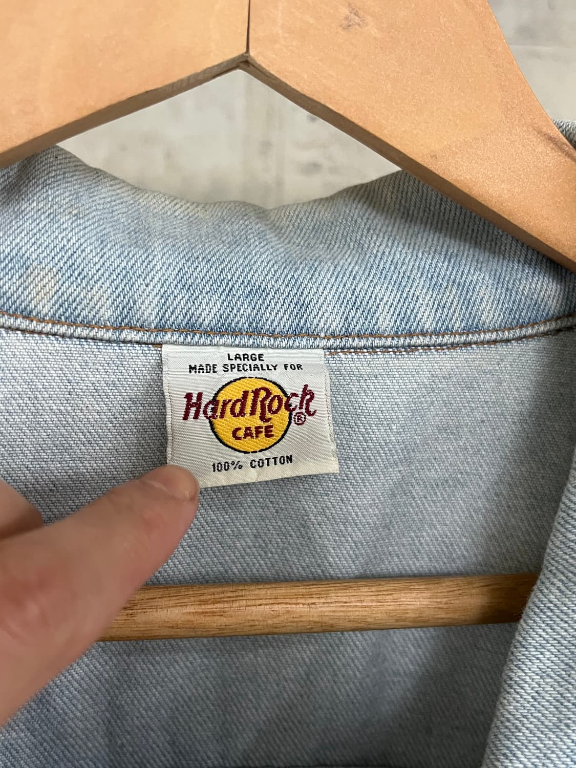 90s HARD ROCK CAFE DENIM JACKET 상품이미지7