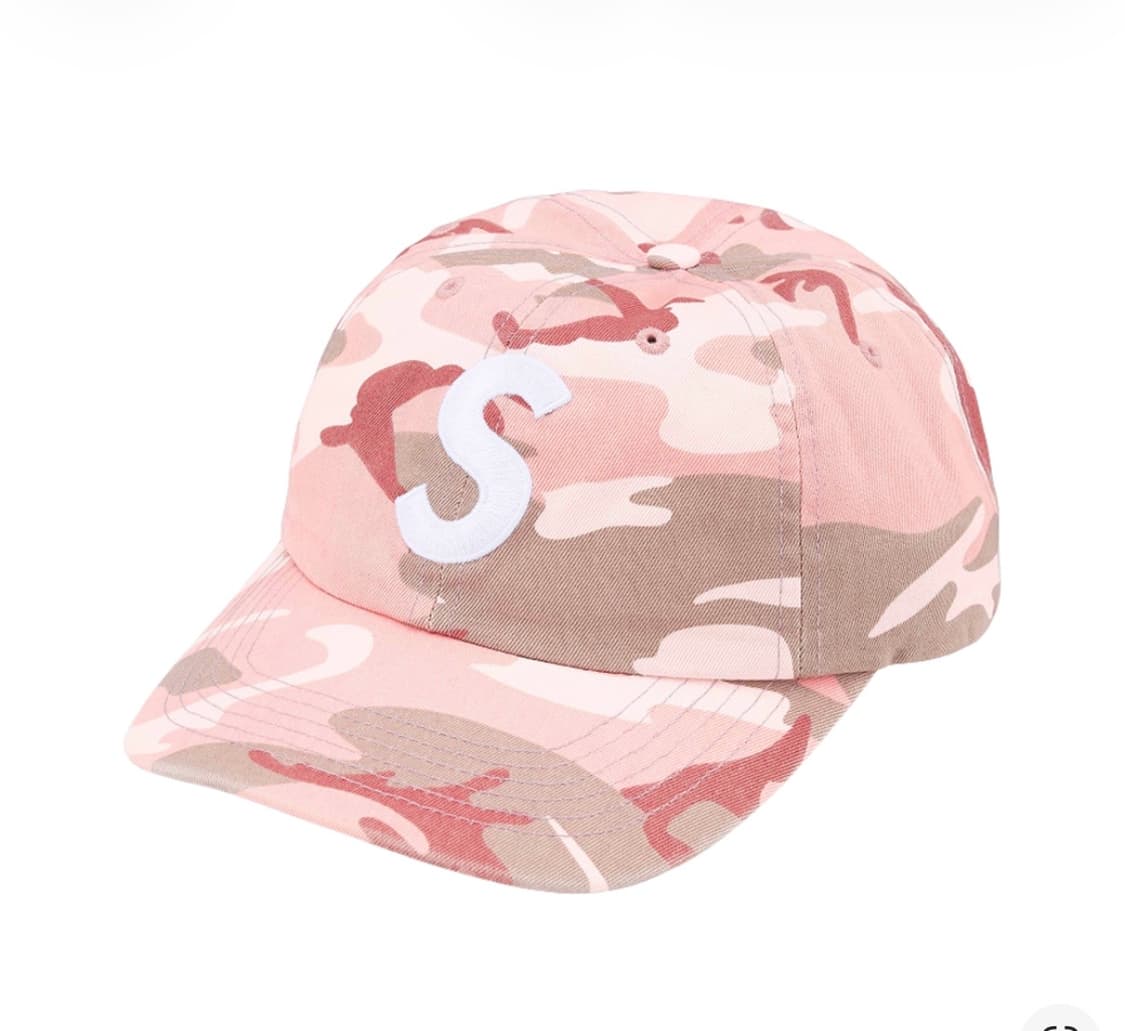 슈프림 피그먼트 코티드 S로고 6 패널 핑크 카모-25ss 상품이미지1