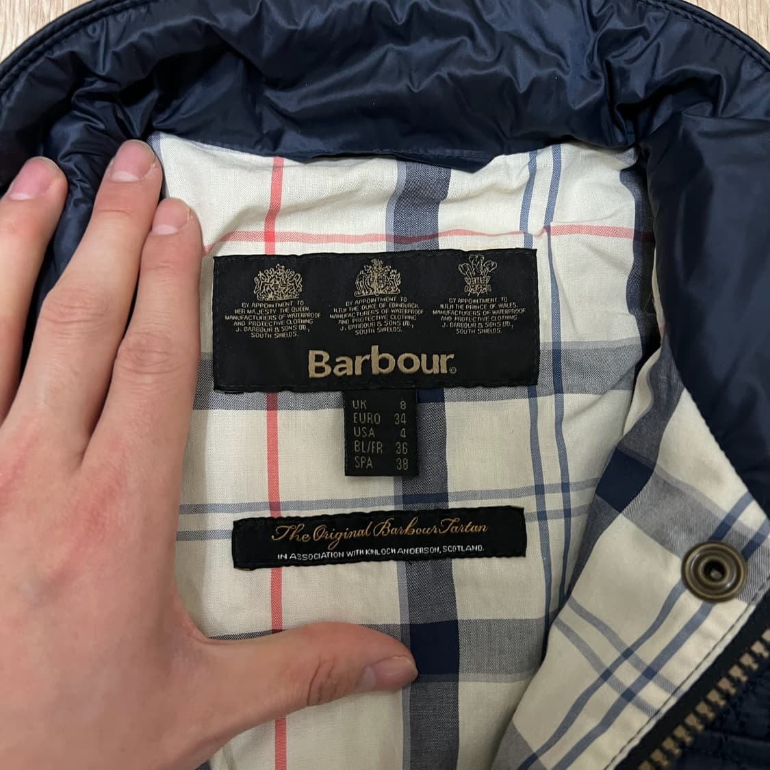 바버 여성 인터내셔널 버튼 퀼팅자켓 uk8 상품이미지4