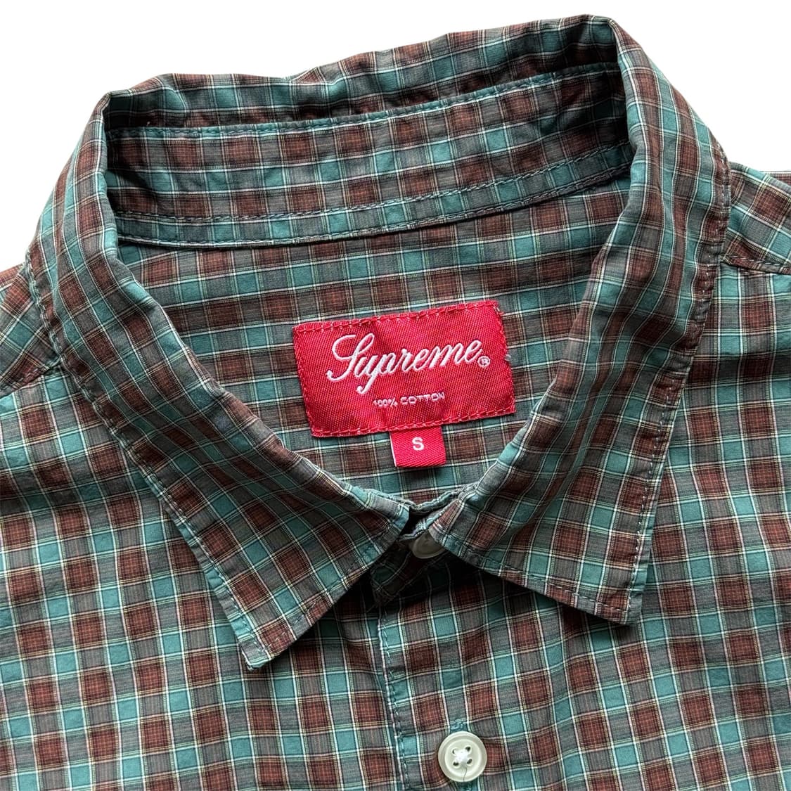 19ss 슈프림 플레이드 체크 반팔셔츠 상품이미지6