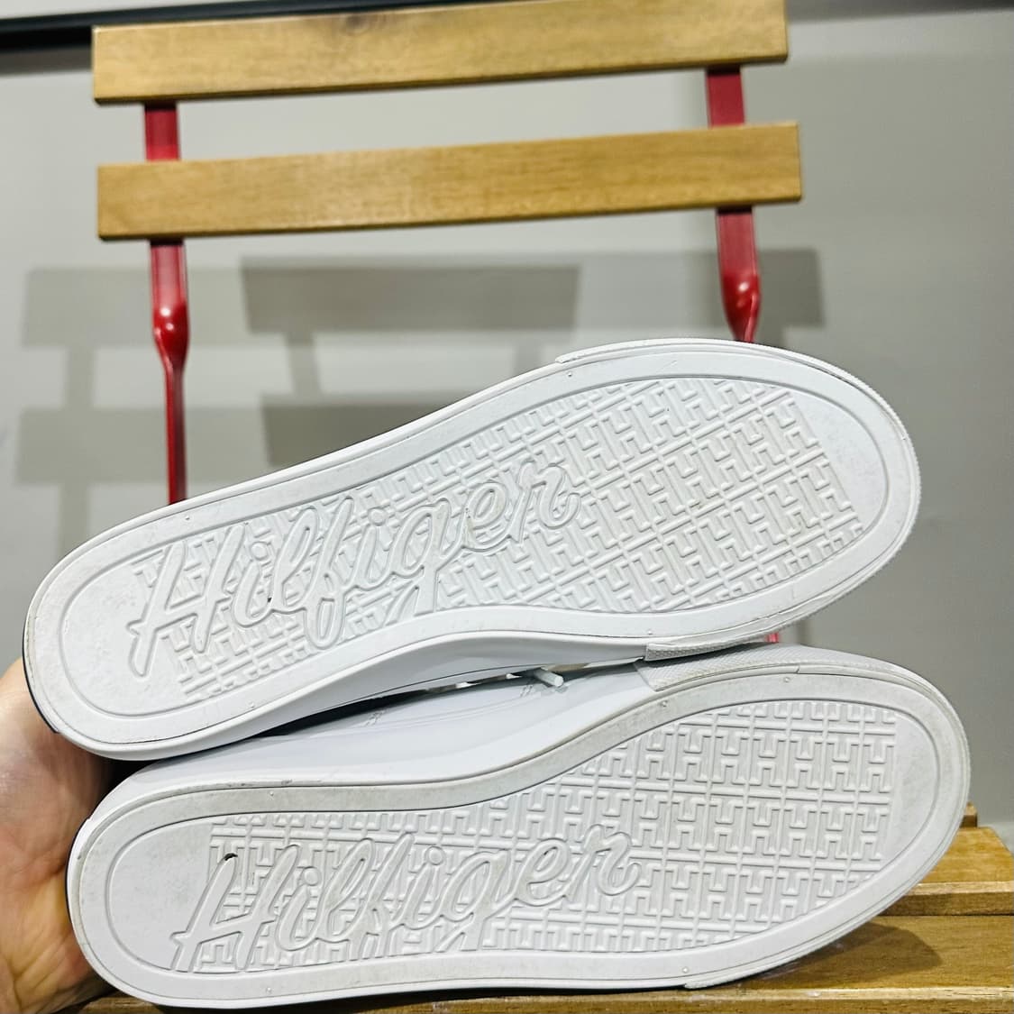 240) 타미힐피거 운동화 여성 여자 신빌 화이트 레더 스니커즈 상품이미지6