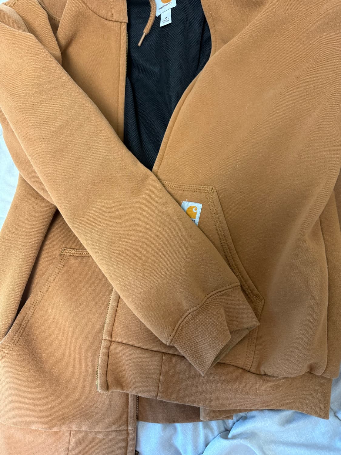 칼하트 후드집업 M 캬라멜 상품이미지1