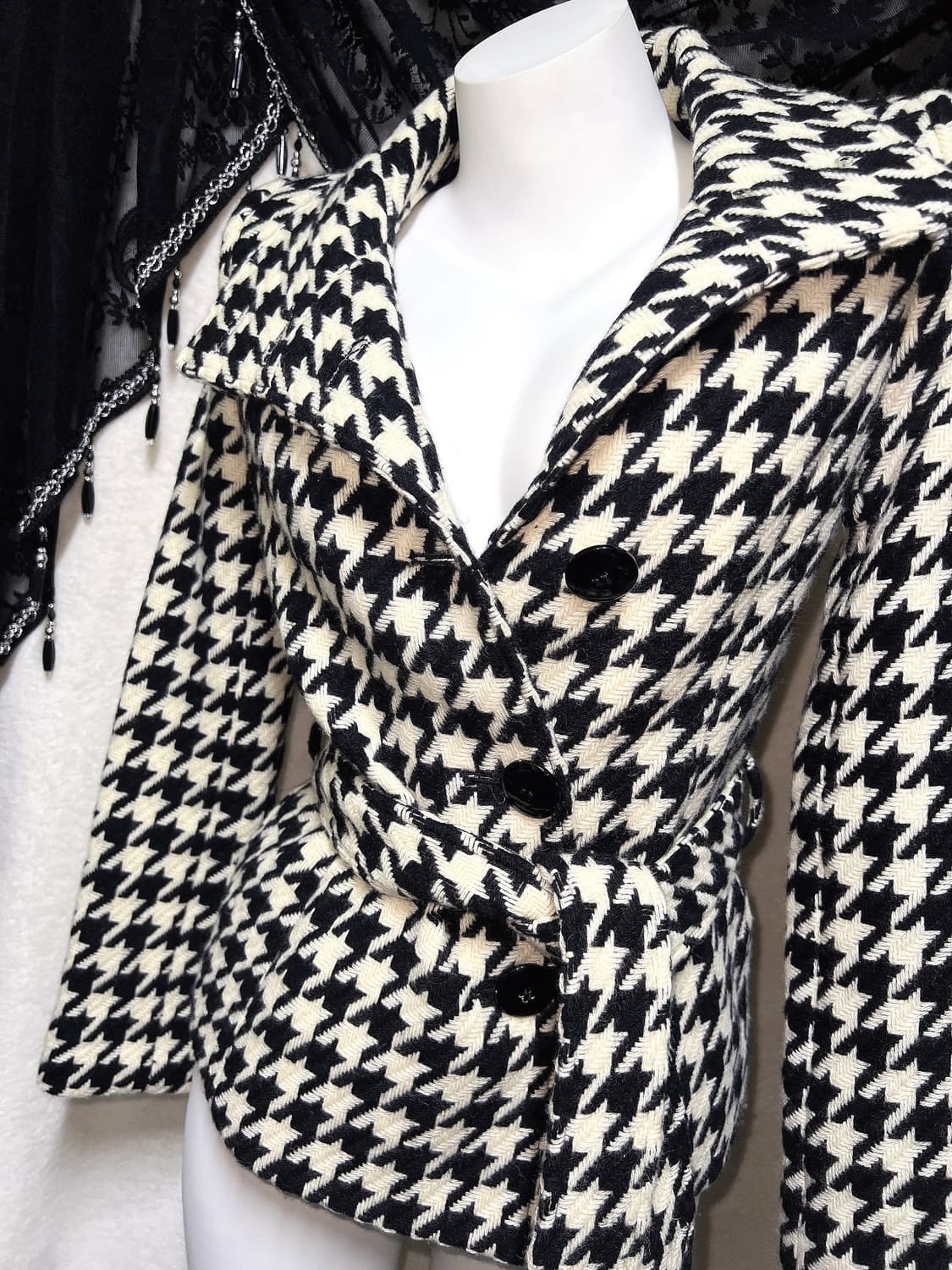 오네갸루 하운드투스 벨트 자켓 숏코트 로걀 나나 펑크 헤이세이 시부야 상품이미지4