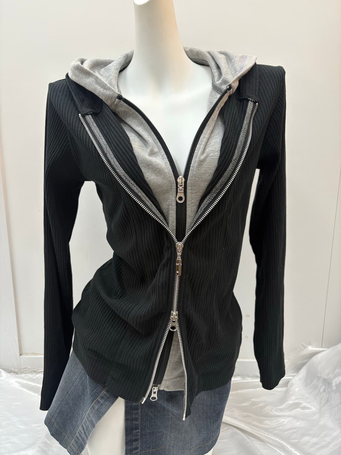 더블 후드 투웨이 집업 상품이미지2