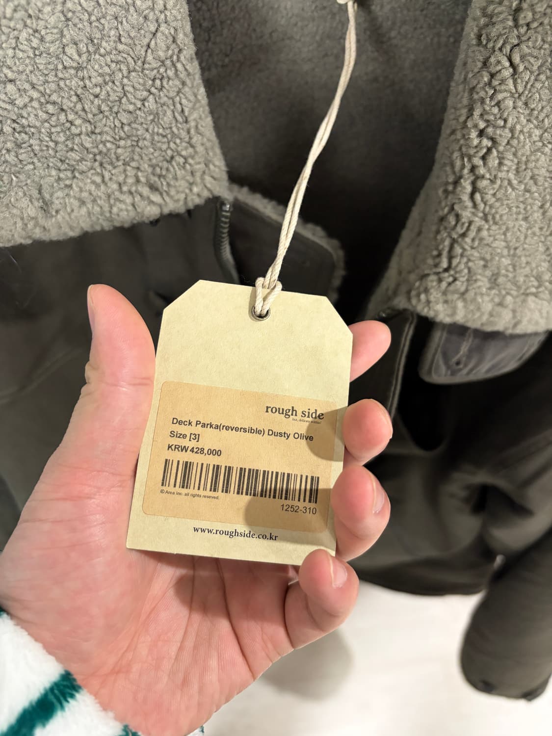 (새상품)러프사이드 덱파카 3사이즈 올리브 상품이미지3