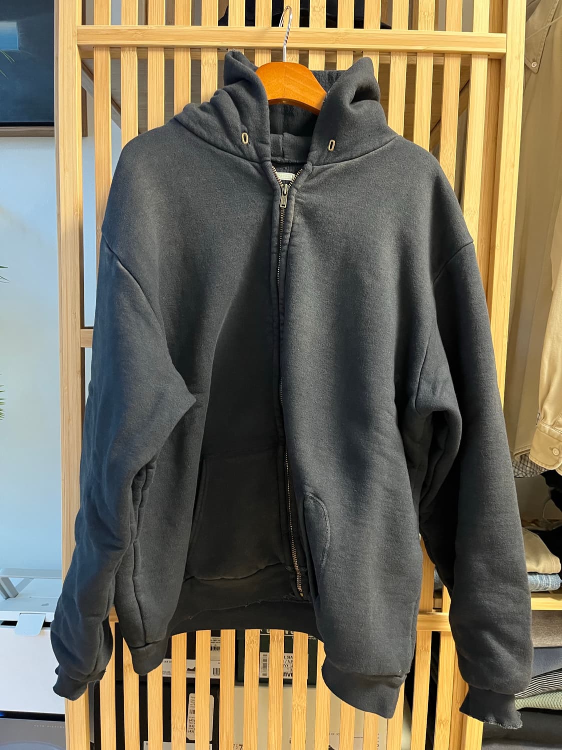 아프레쎄 빈티지 집업 후디 블랙 3 상품이미지1