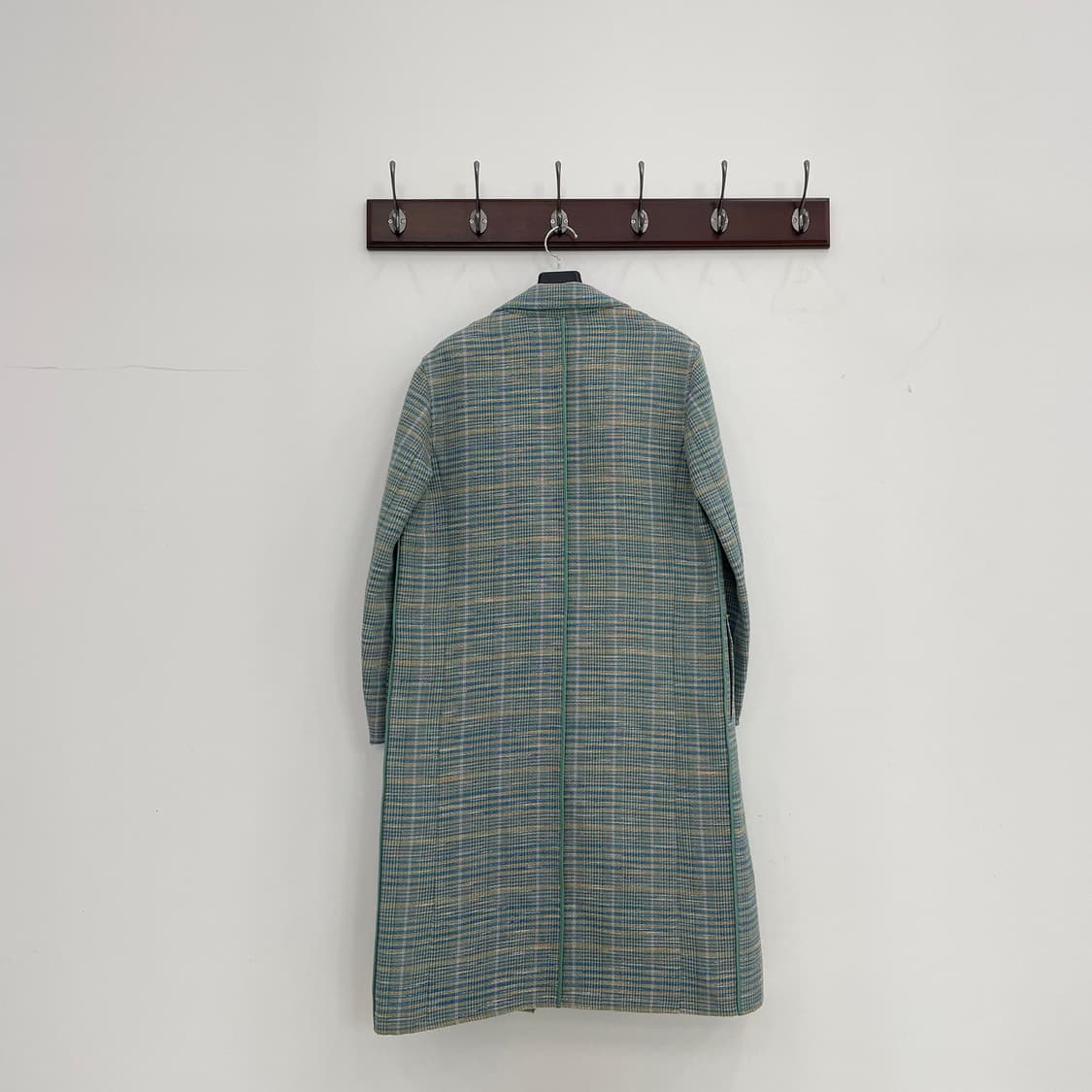 랑방 체크 린넨 코트 상품이미지4