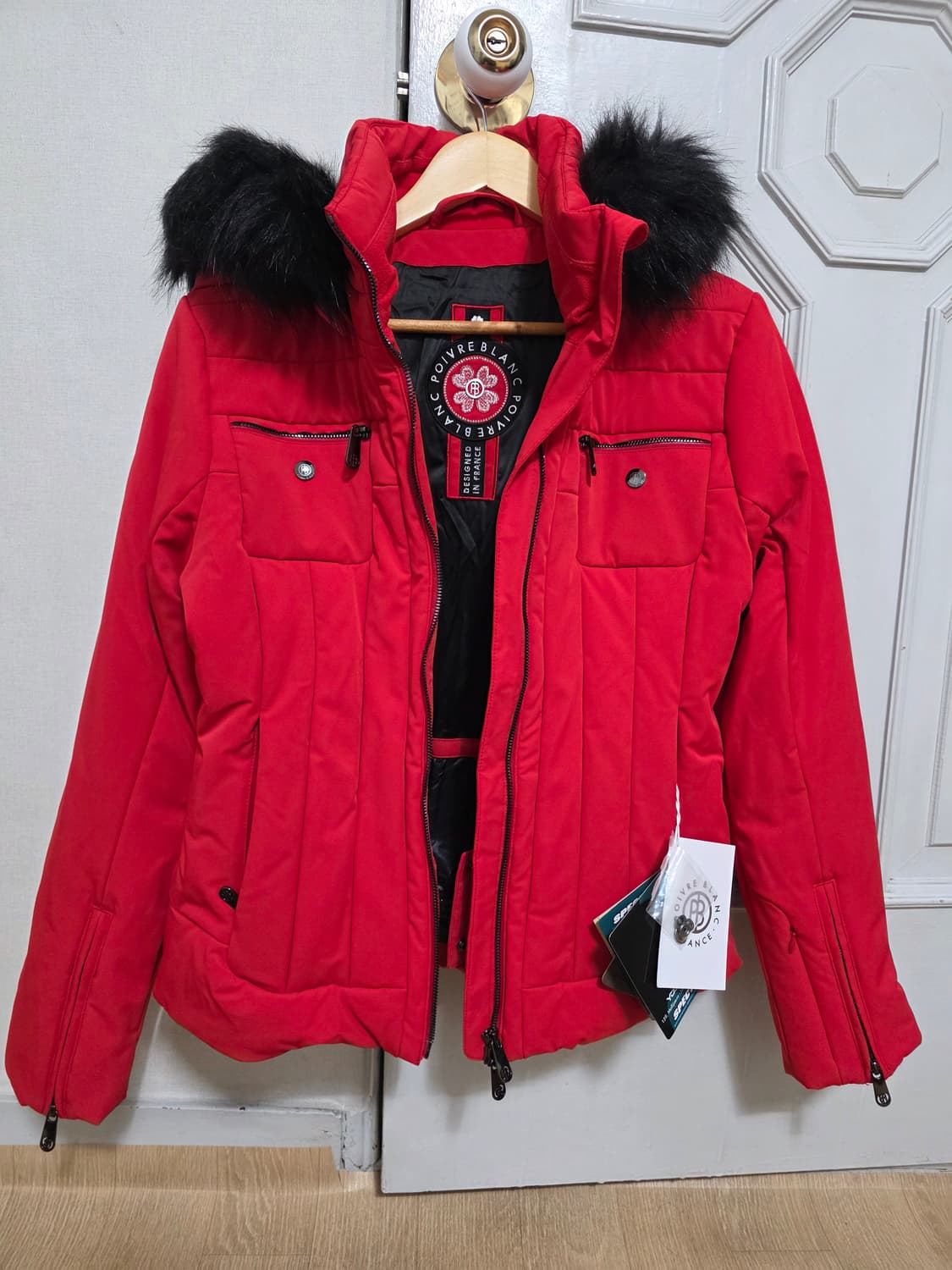 [새제품] 쁘아블랑 스칼렛 레드 여성 스트레치 스키 자켓 L 상품이미지1