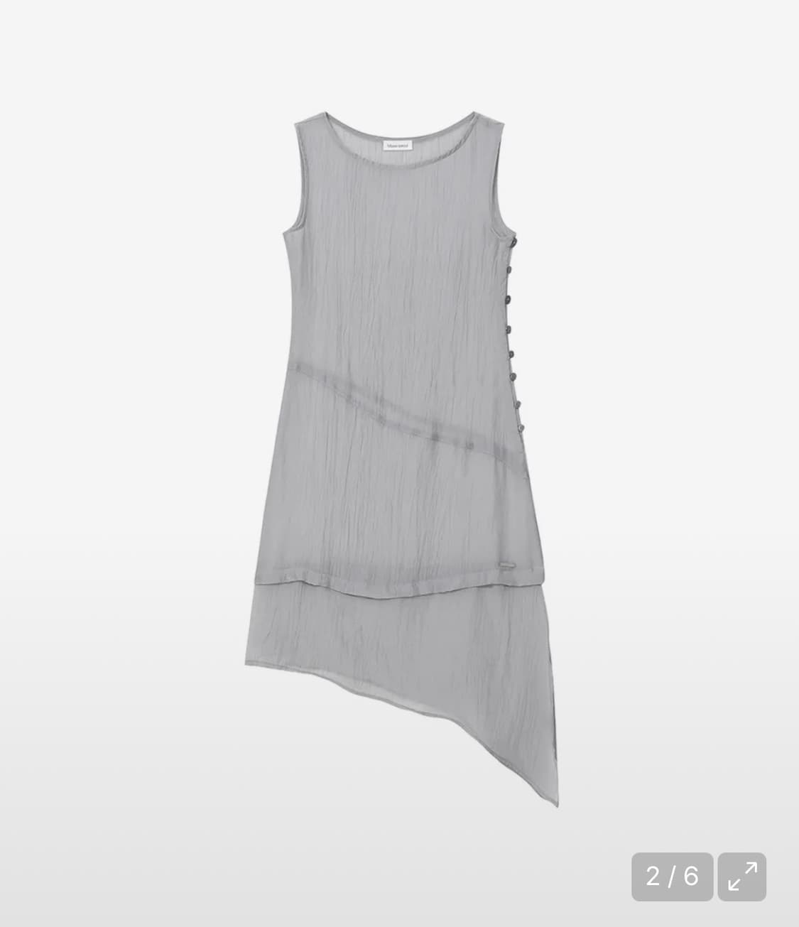 미세키서울 Sheer sleeveless button one piece  상품이미지2