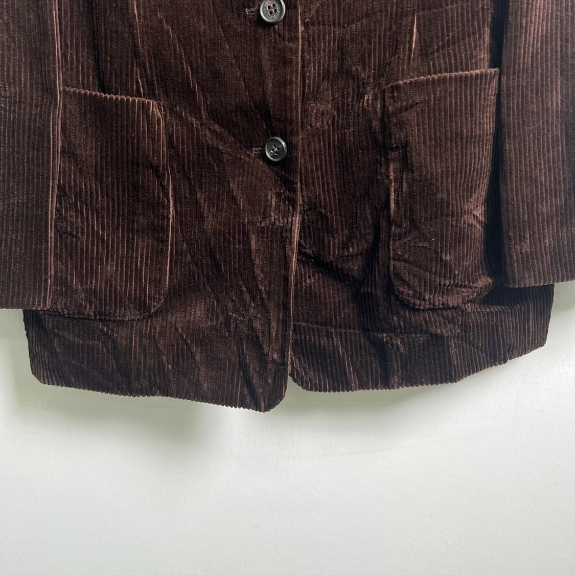 발렌티노 브라운 코듀로이 싱글 블레이저 38 상품이미지5