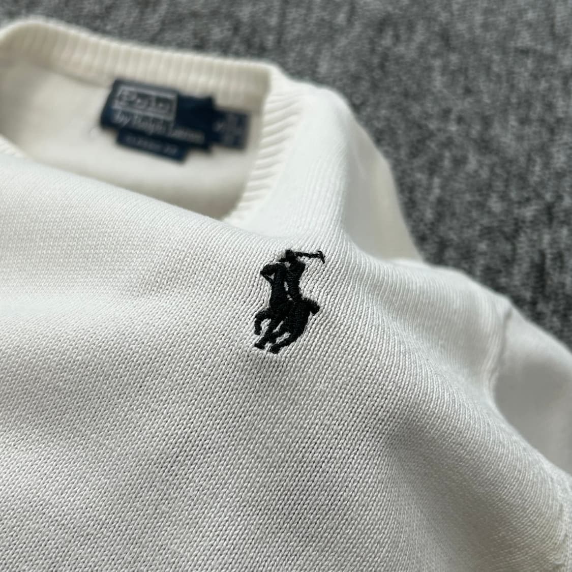 폴로 랄프로렌 화이트 라운드 니트  상품이미지3