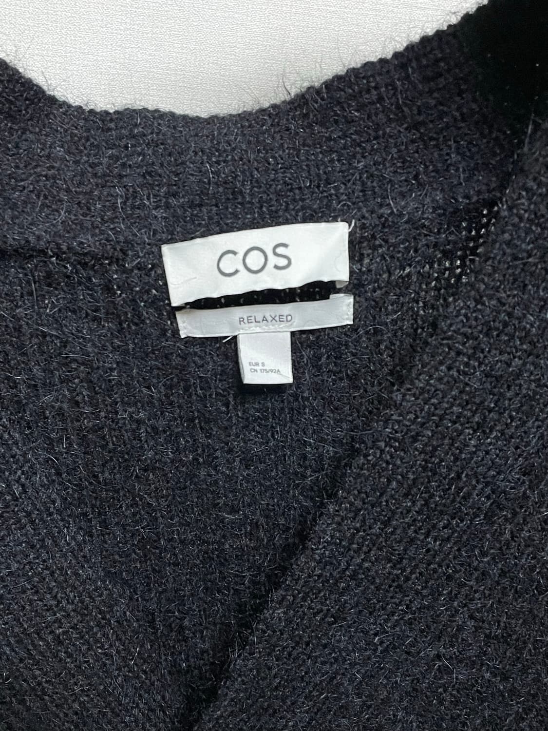 [S] 코스 릴렉스 모헤어 가디건 블랙 상품이미지3