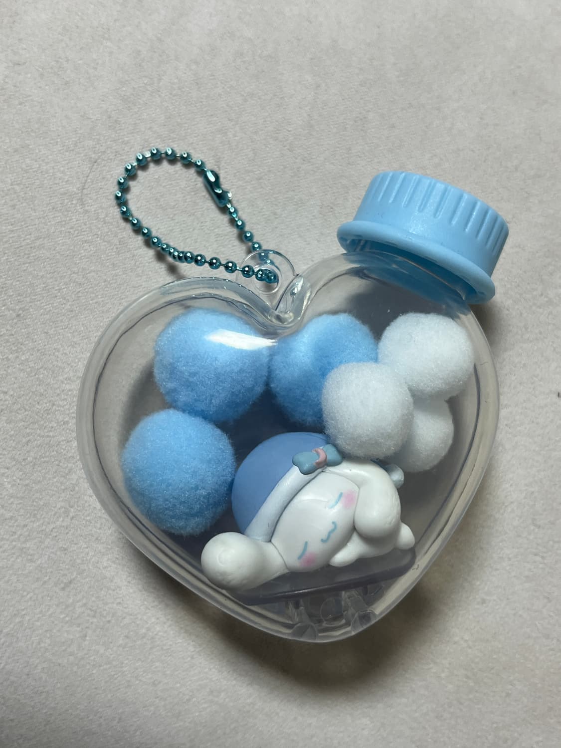 산리오 캬라모후 카라모후 하트케이스 마스코트 키링 시나모롤 상품이미지1