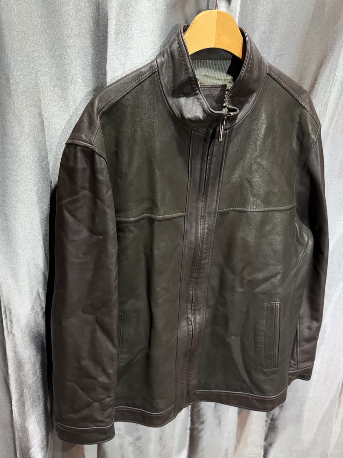 XL 인디언 램스킨 컬러믹스 카키브라운 레더지켓 상품이미지9