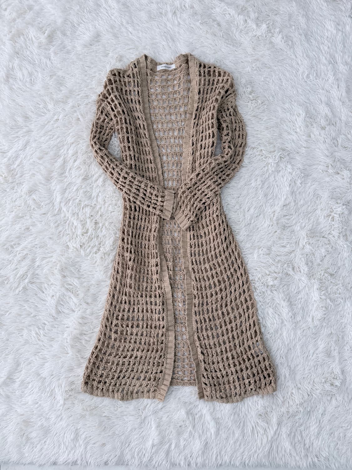 롱 크로쉐 니트 가디건 상품이미지1