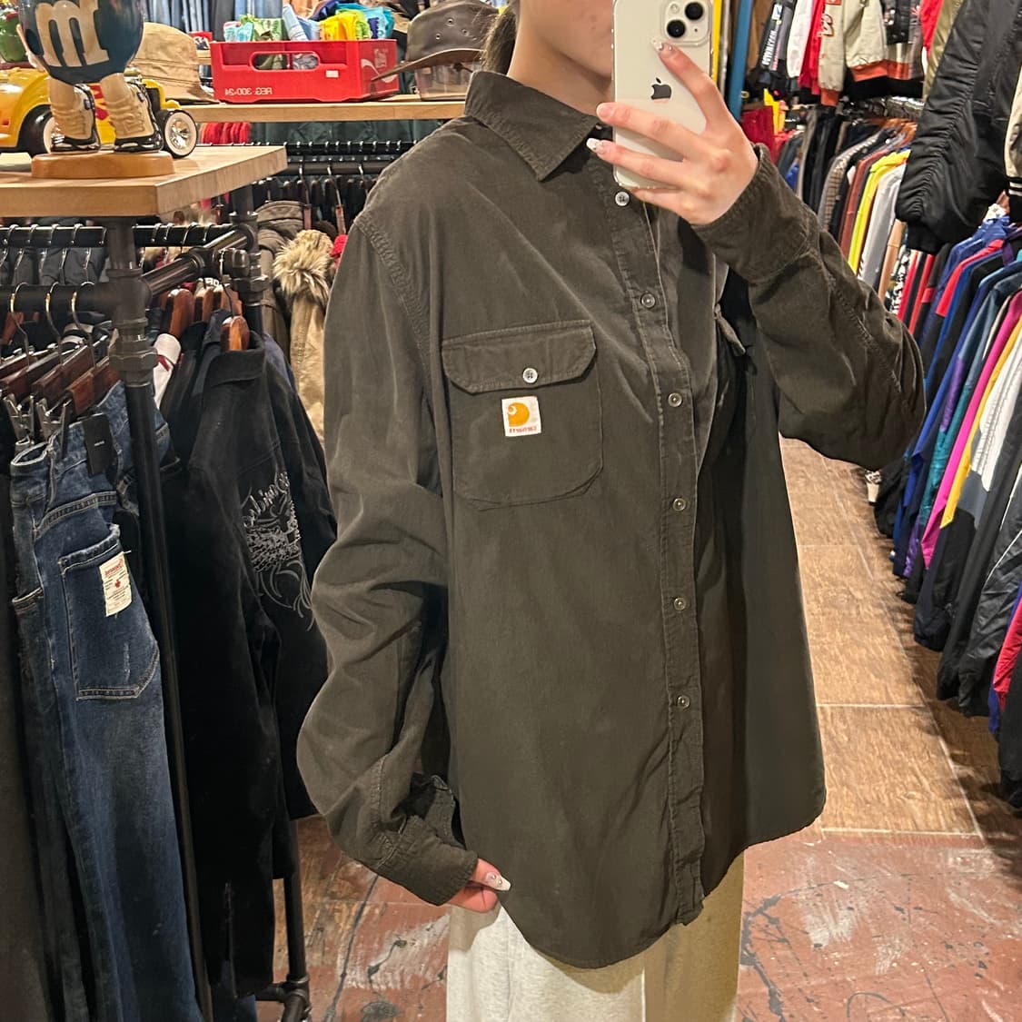 [HI] 칼하트 코듀로이 긴팔셔츠 카키 상품이미지3