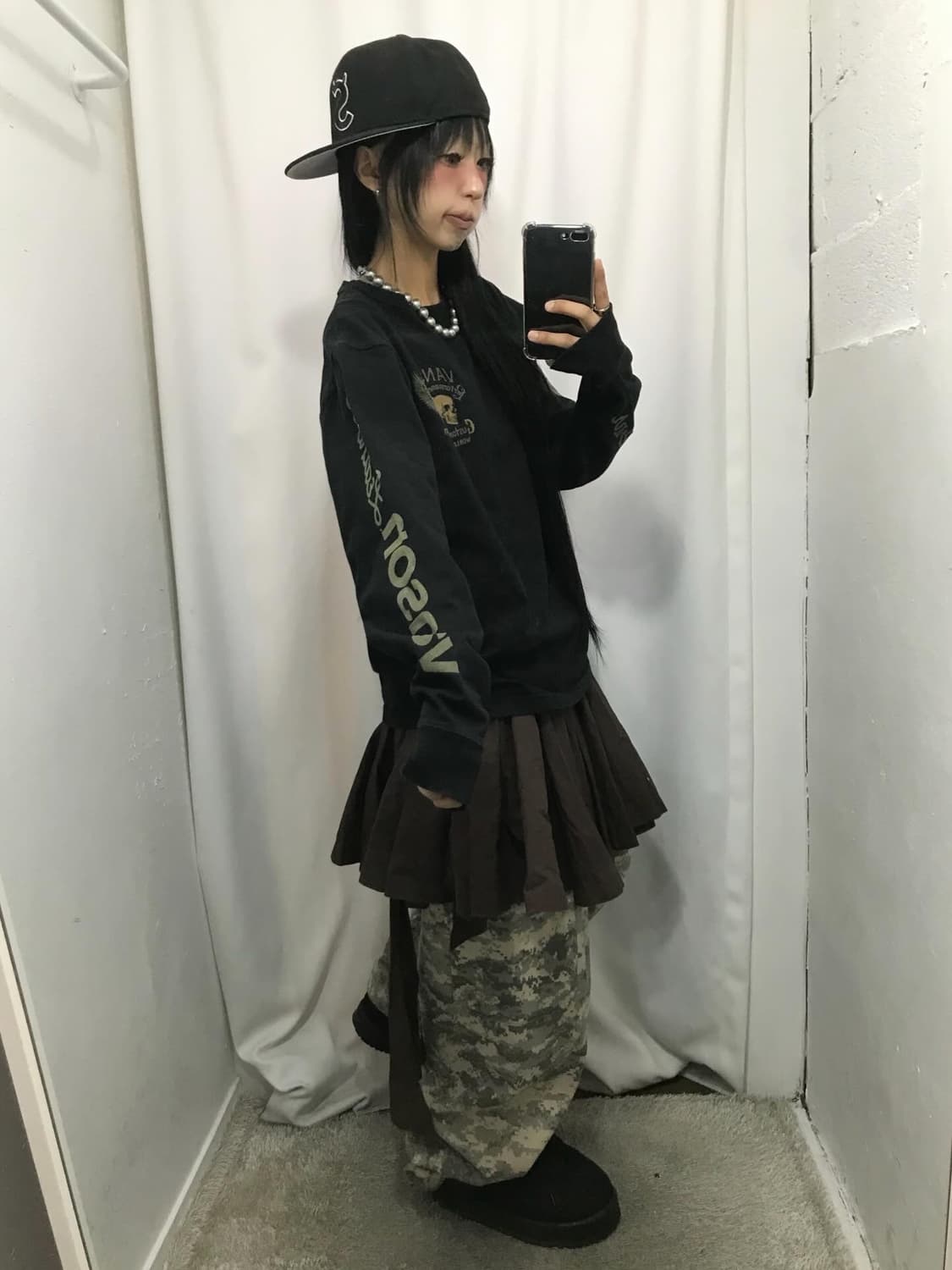 Vanson Skull Printing L/S  상품이미지5