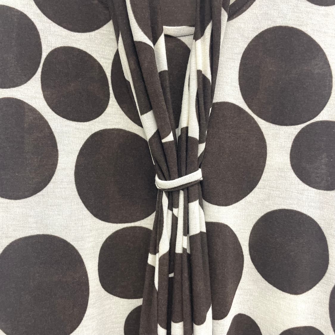 ivory dark brown polka dot mini dress 상품이미지3