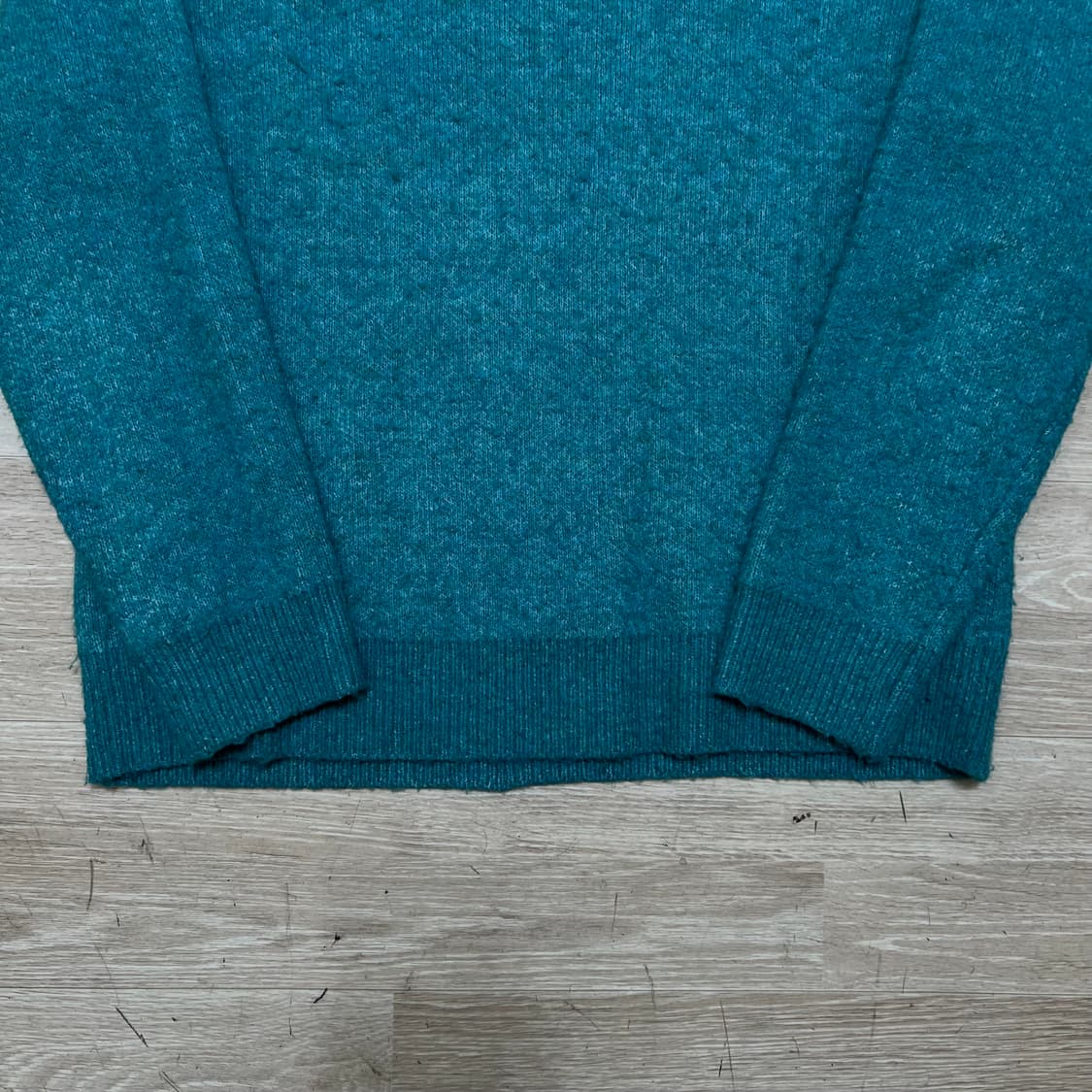 자라 미니멀 루즈핏 라운드넥 니트 스웨터 [블루 그린] L/100 상품이미지3