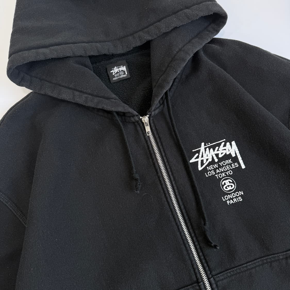 Stussy  스투시 월드투어 블랙 후드집업 상품이미지3